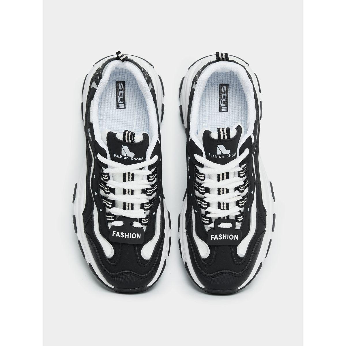 Styli Color Block Platform Heel Sneakers-women-shoes-sneakers-image-6
