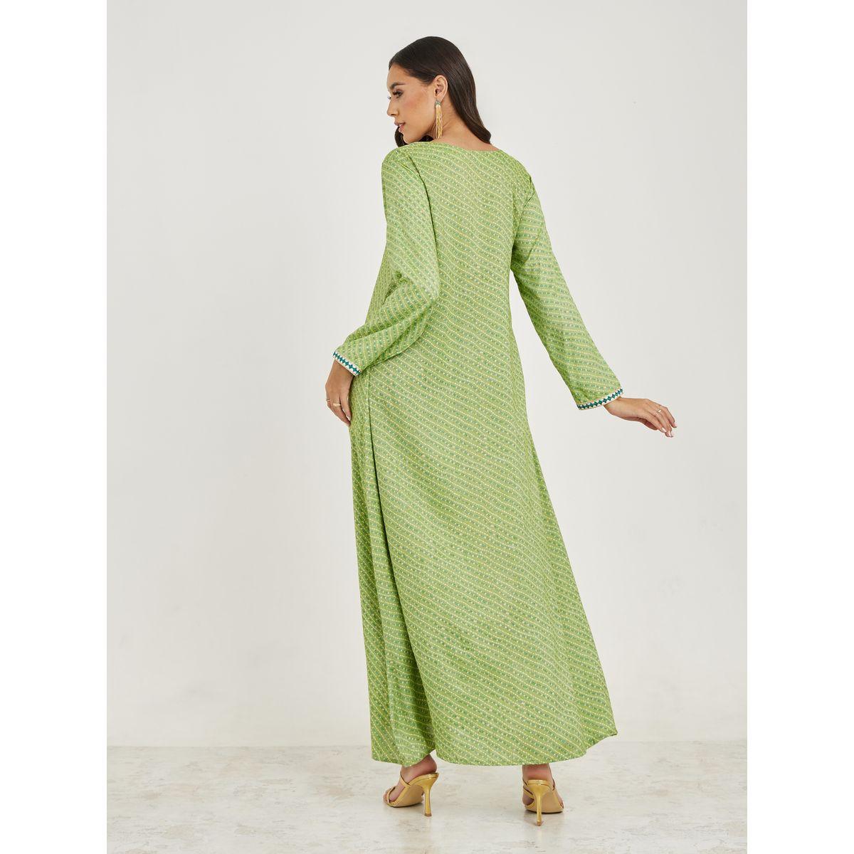 جلابية قطن طويلة بتفاصيل مُطرّزة-women-arabicclothing-jalabiyas-image-4