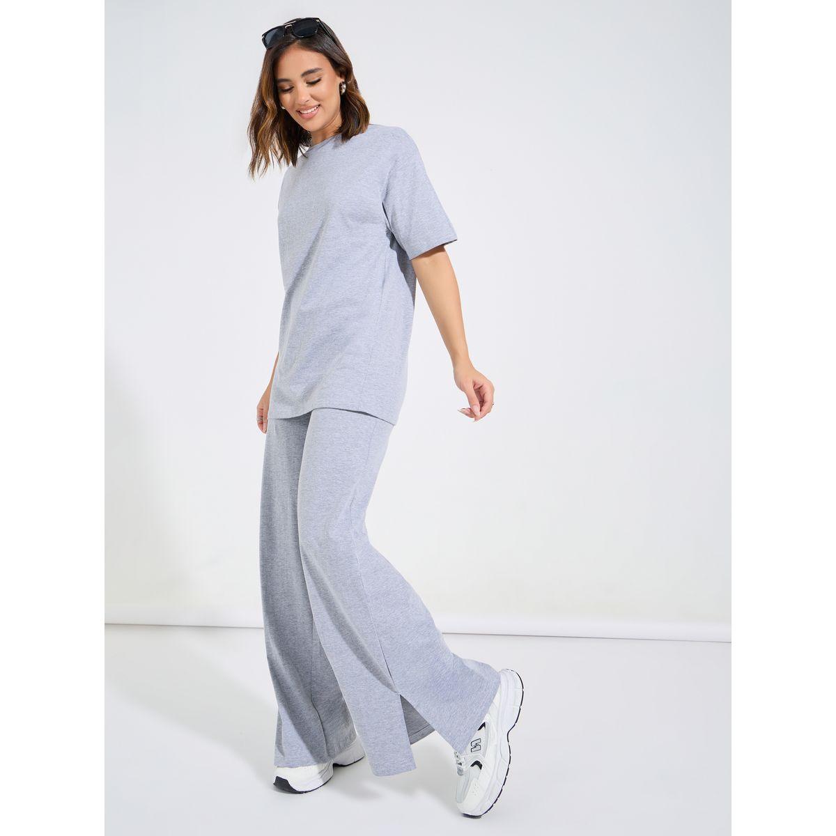 جوغر بارجل مستقيمة مع تيشيرت طويل بقصة فضفاضة-women-clothing-coordsets-image-1