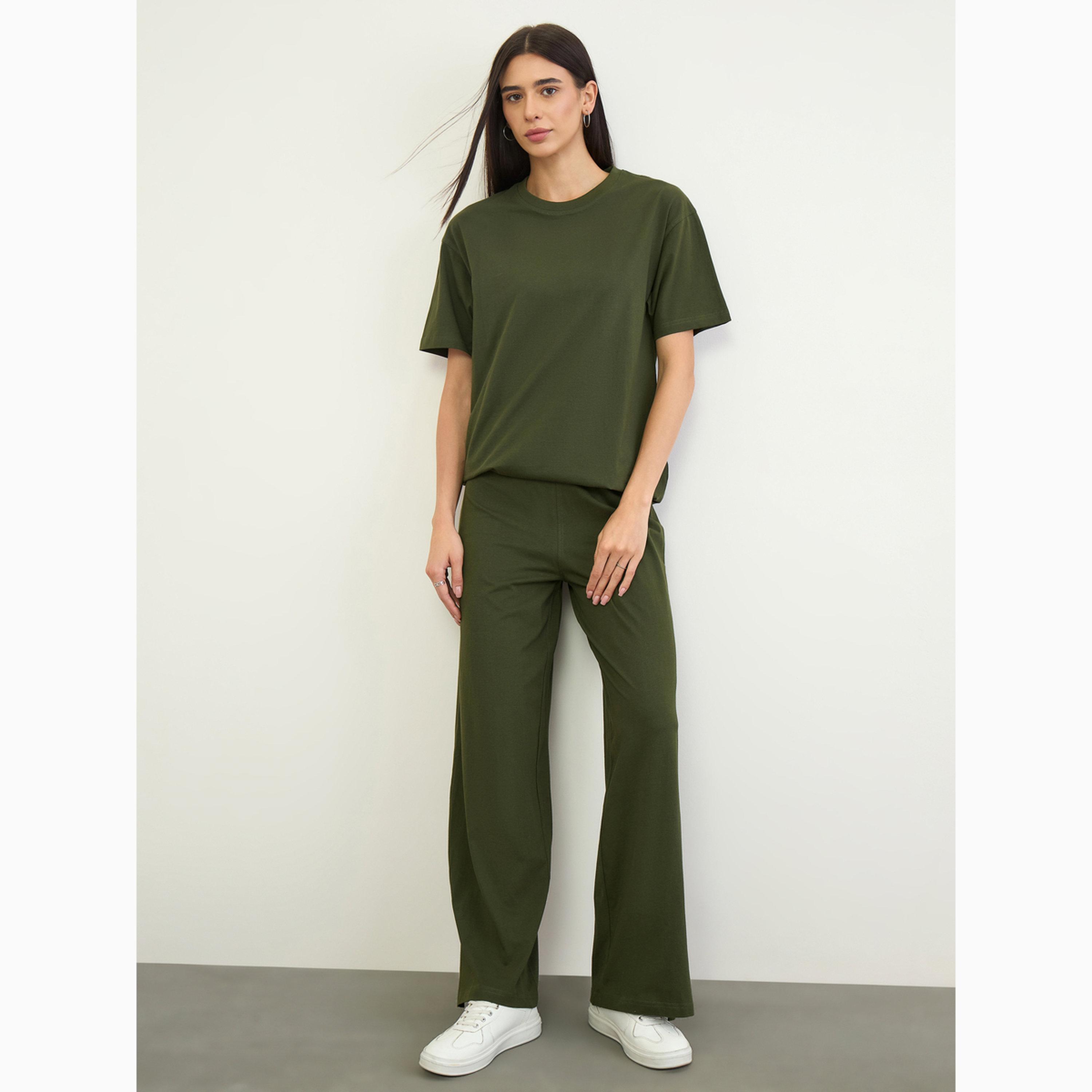 Styli Oversized T-Shirt and Wide Leg Joggers Co-Ords-women-clothing-coordsets-image-1
