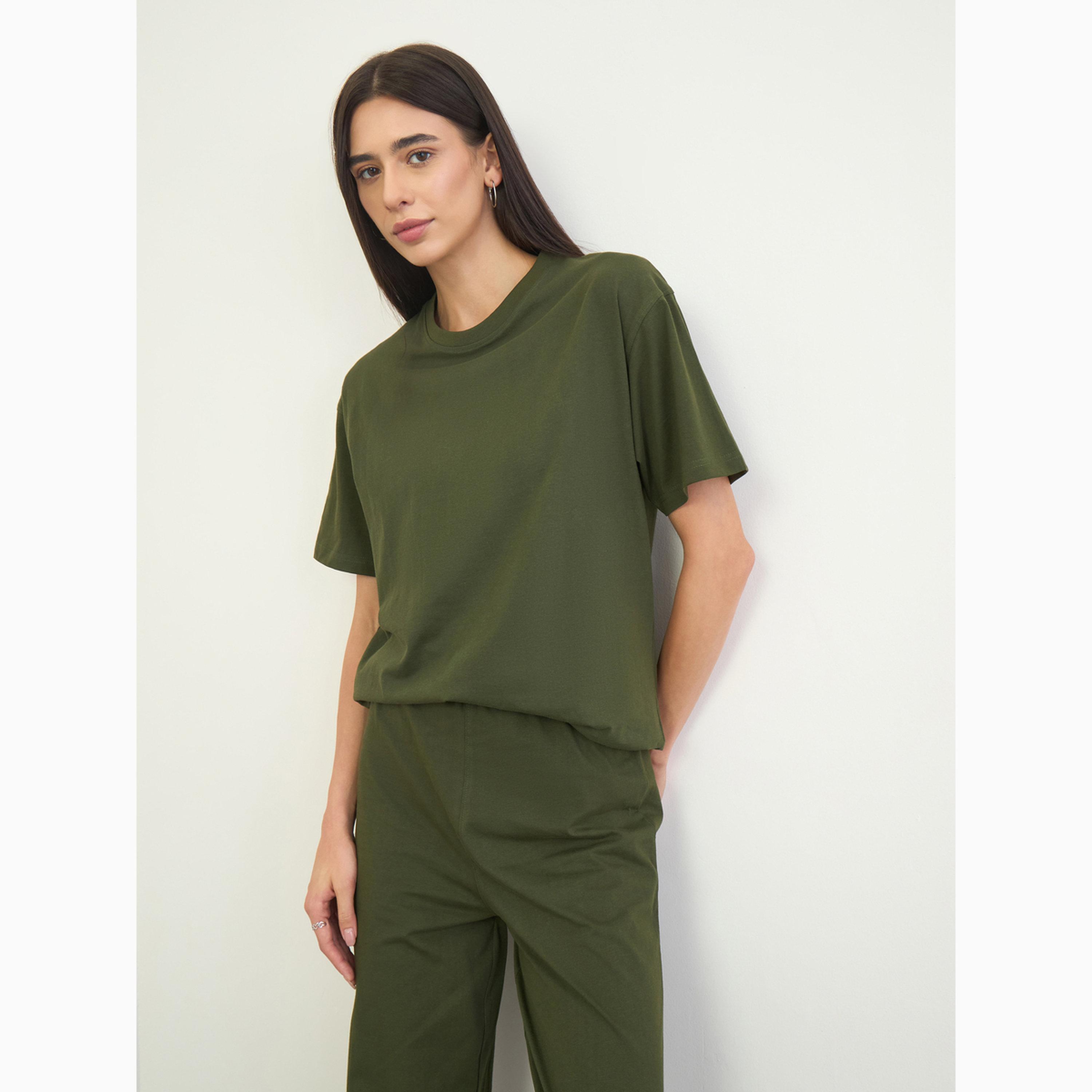 Styli Oversized T-Shirt and Wide Leg Joggers Co-Ords-women-clothing-coordsets-image-3