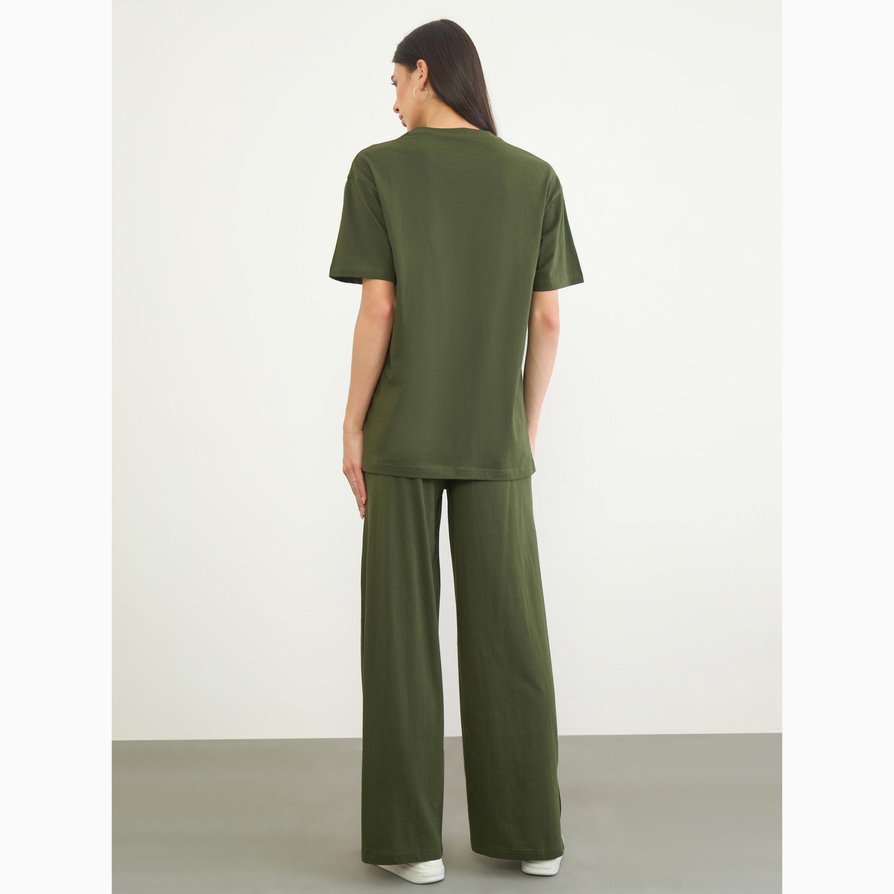 Styli Oversized T-Shirt and Wide Leg Joggers Co-Ords-women-clothing-coordsets-image-4