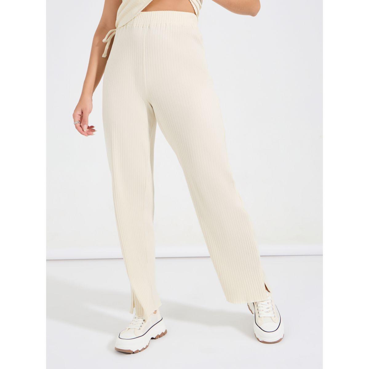 جوغر بارجل مستقيمة مع تيشيرت بتفاصيل مزمومة-women-clothing-coordsets-image-4