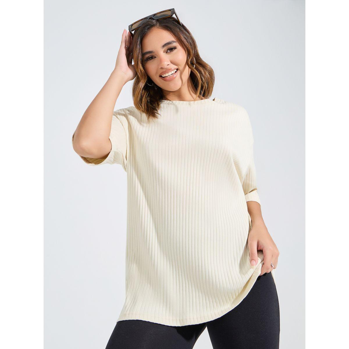 طقم منسق من ليقنز بطول الكاحل مع تيشيرت فضفاض-women-clothing-coordsets-image-3