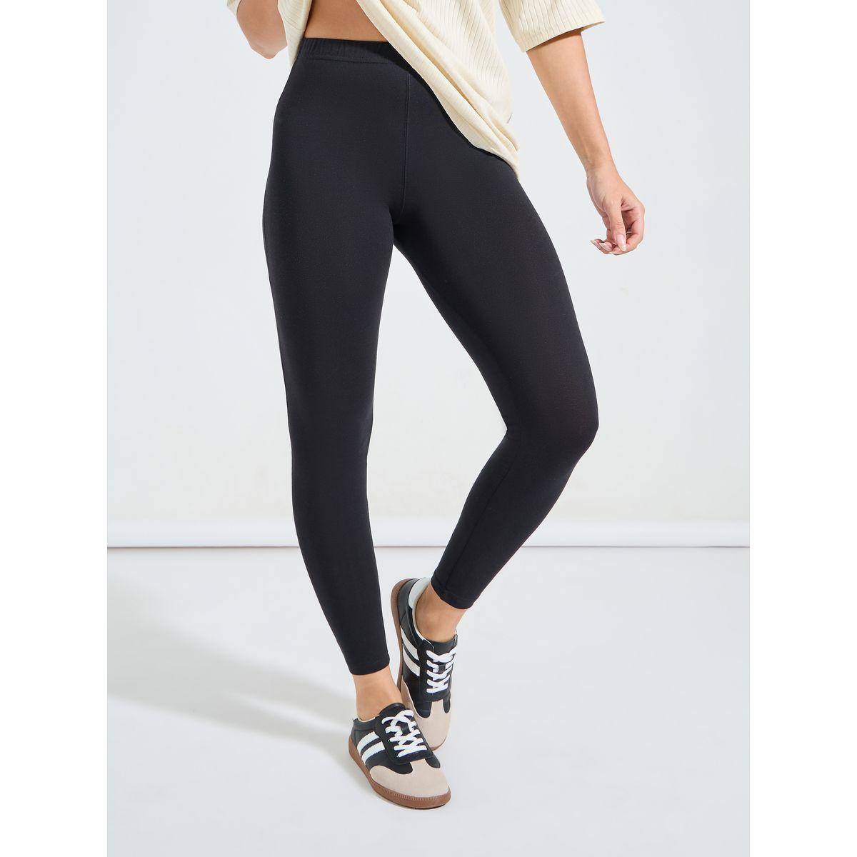 Styli Oversized Ribbed T-Shirt & Ankle Length Leggings Co-Ord Set-women-clothing-coordsets-image-5