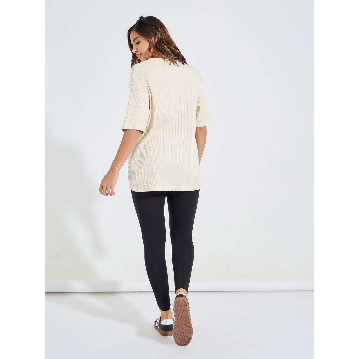 طقم منسق من ليقنز بطول الكاحل مع تيشيرت فضفاض-women-clothing-coordsets-image-6