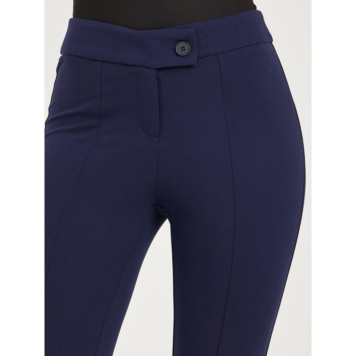 بنطال سكيني بخصر عالي وحافة بشق-women-clothing-bottoms-trousers-image-3