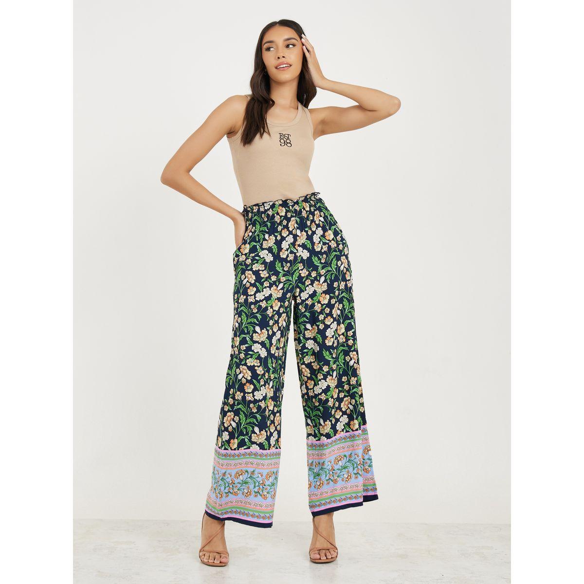 بنطال مطبع بالكامل مع ارجل مستقيمة-women-clothing-bottoms-trousers-image-2
