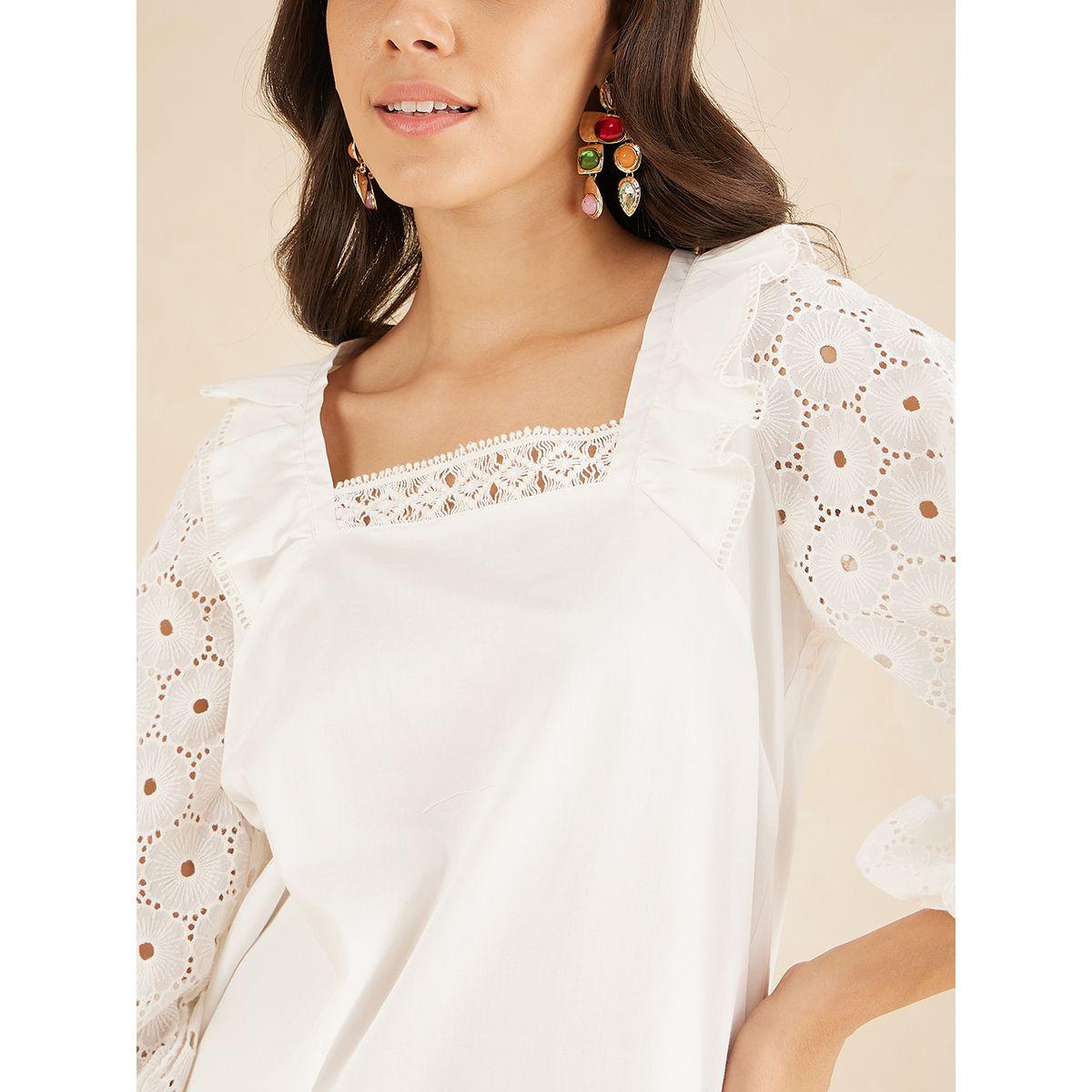 Femmella X Styli  Square Neck Relaxed Fit Top & Pants Co-Ords-women-clothing-coordsets-image-2