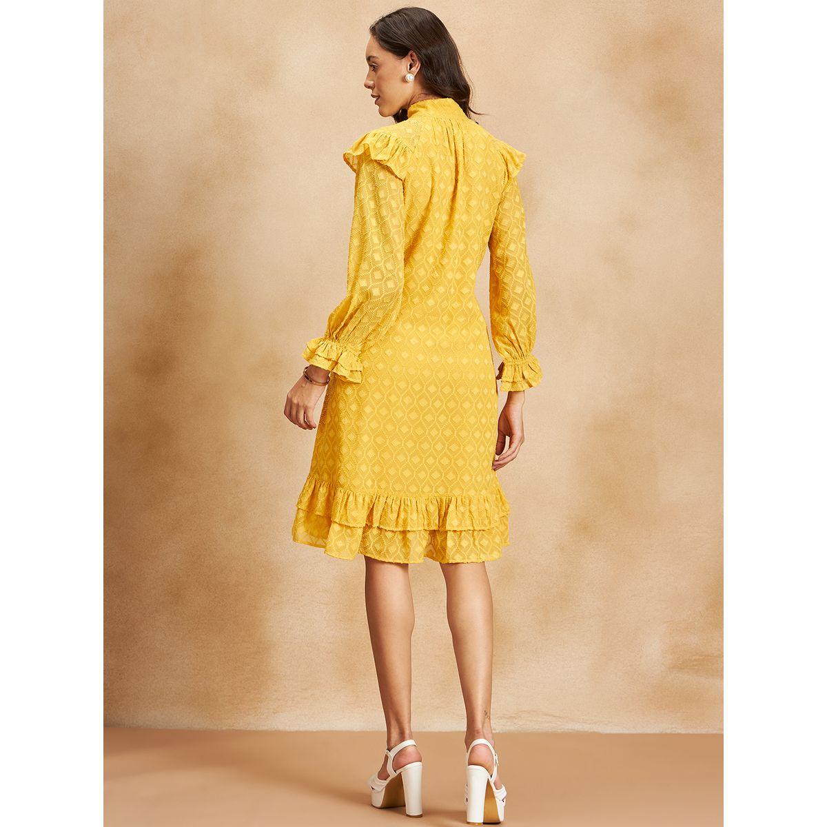 فستان بطول الركبة مع ياقة عالية فِميلا × ستايلي-women-clothing-dresses-image-3