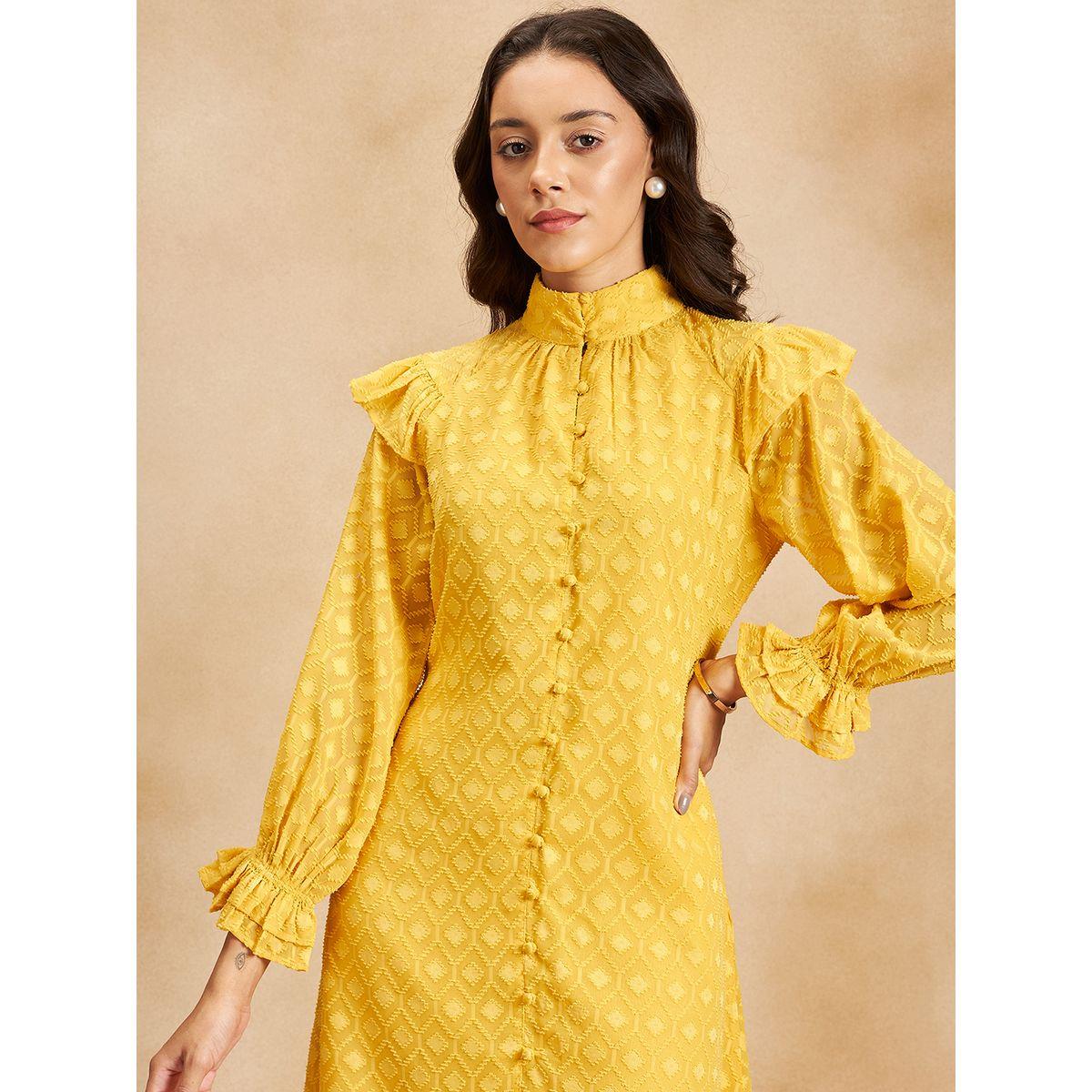 فستان بطول الركبة مع ياقة عالية فِميلا × ستايلي-women-clothing-dresses-image-5