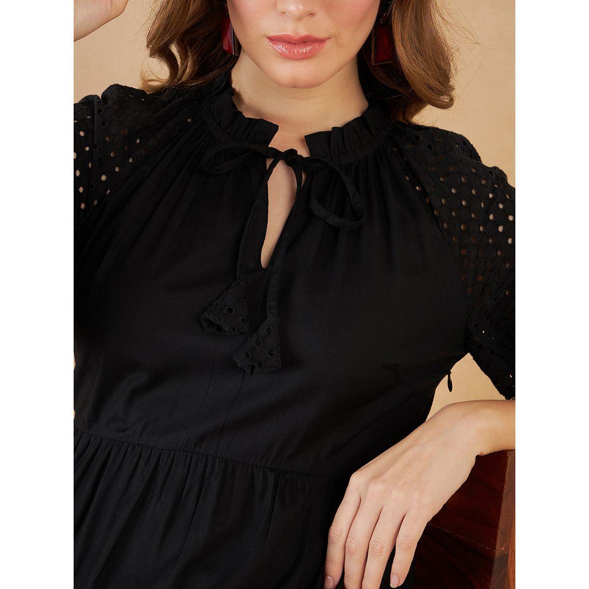 فستان طويل بكسرات مع فتحات صغيرة فِميلا × ستايلي-women-clothing-dresses-image-5
