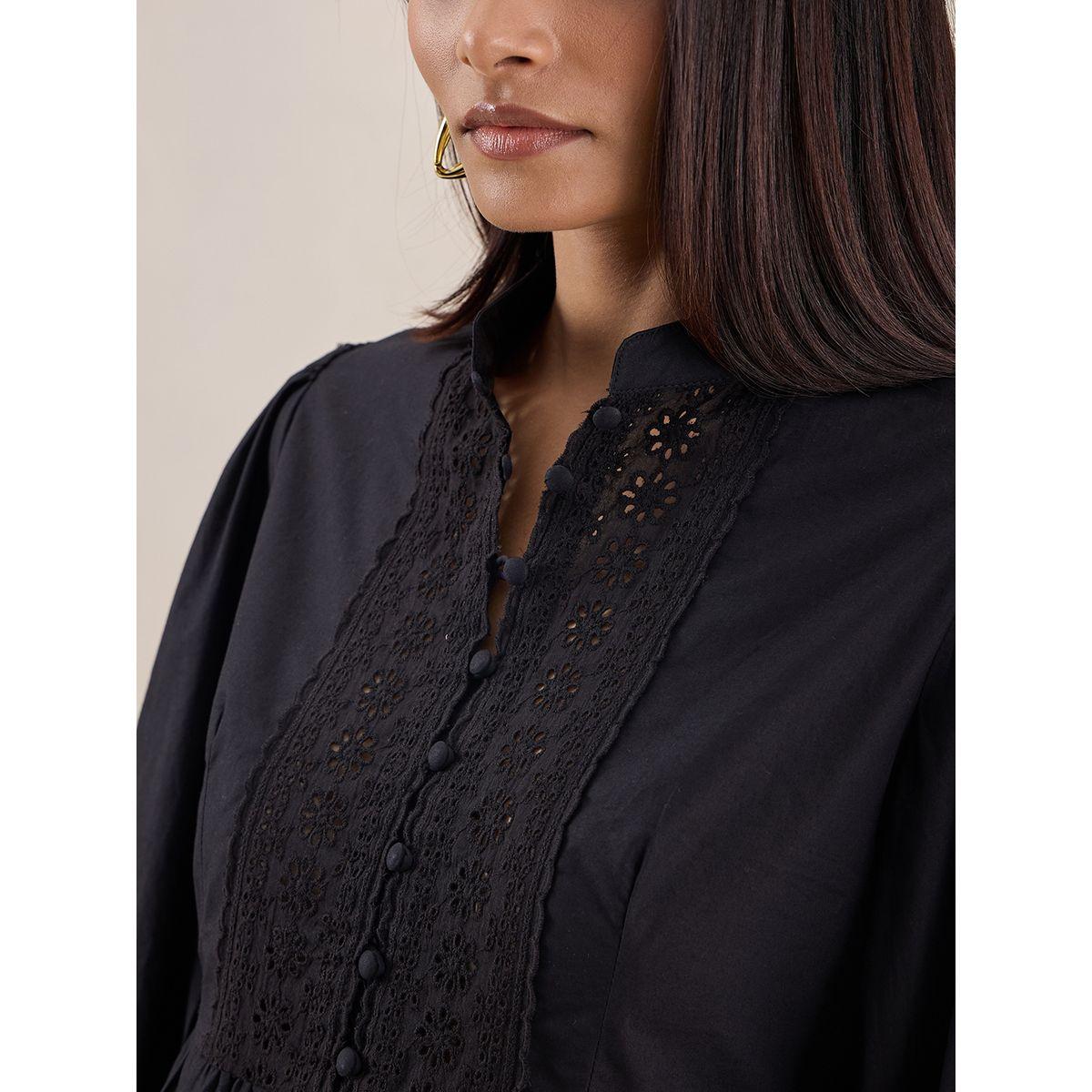 Femmella X Styli  Cotton Poplin Lace Detail Top & Pants Co-Ords-women-clothing-coordsets-image-8