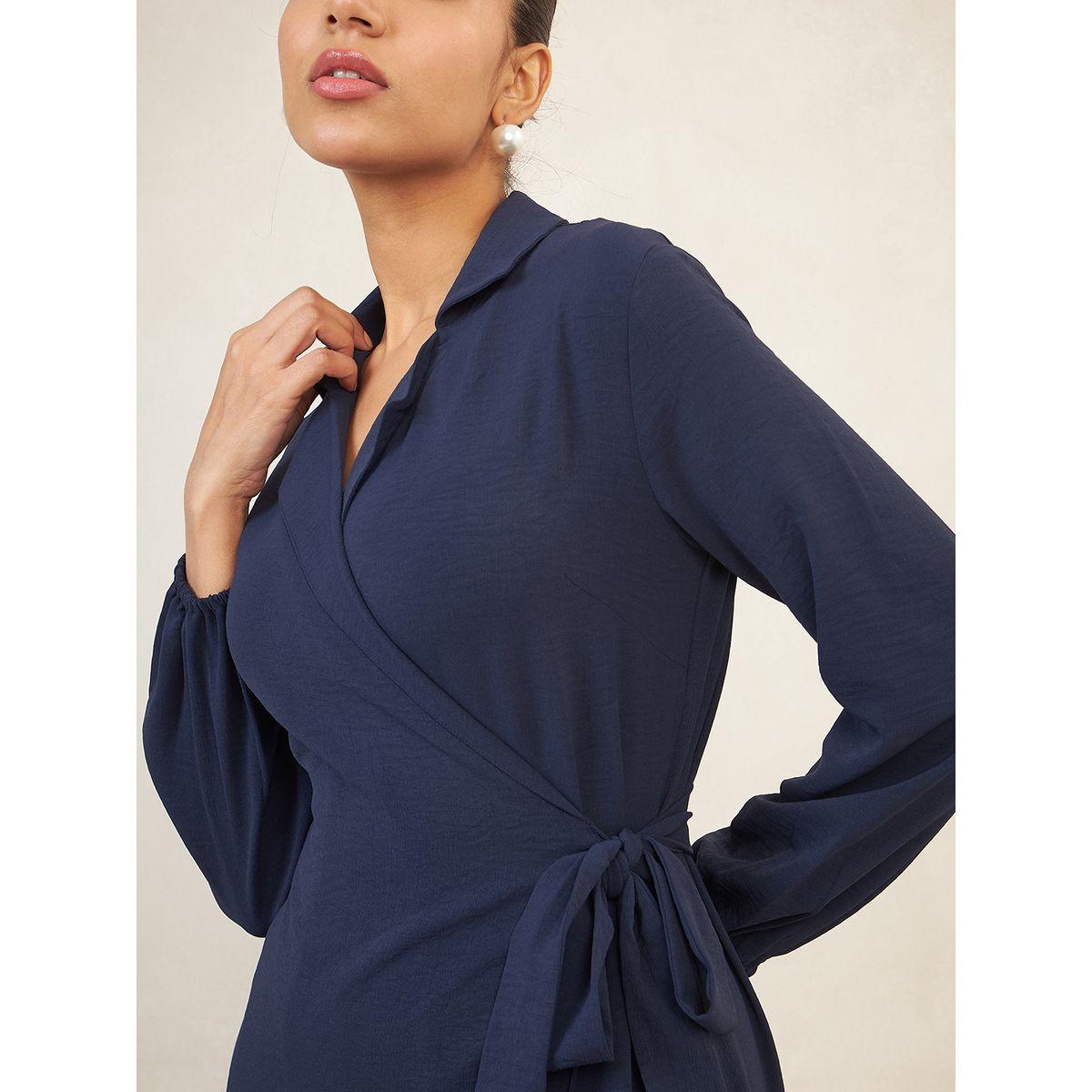 Femmella X Styli  Frill High Low Hem Wrap Midi Dress-women-clothing-dresses-image-4