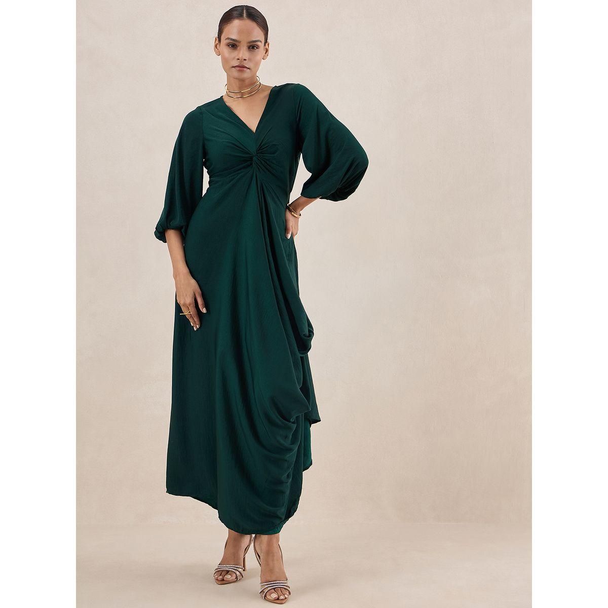 Femmella X Styli  Satin Front Twisted Maxi Dress-women-clothing-dresses-image-2