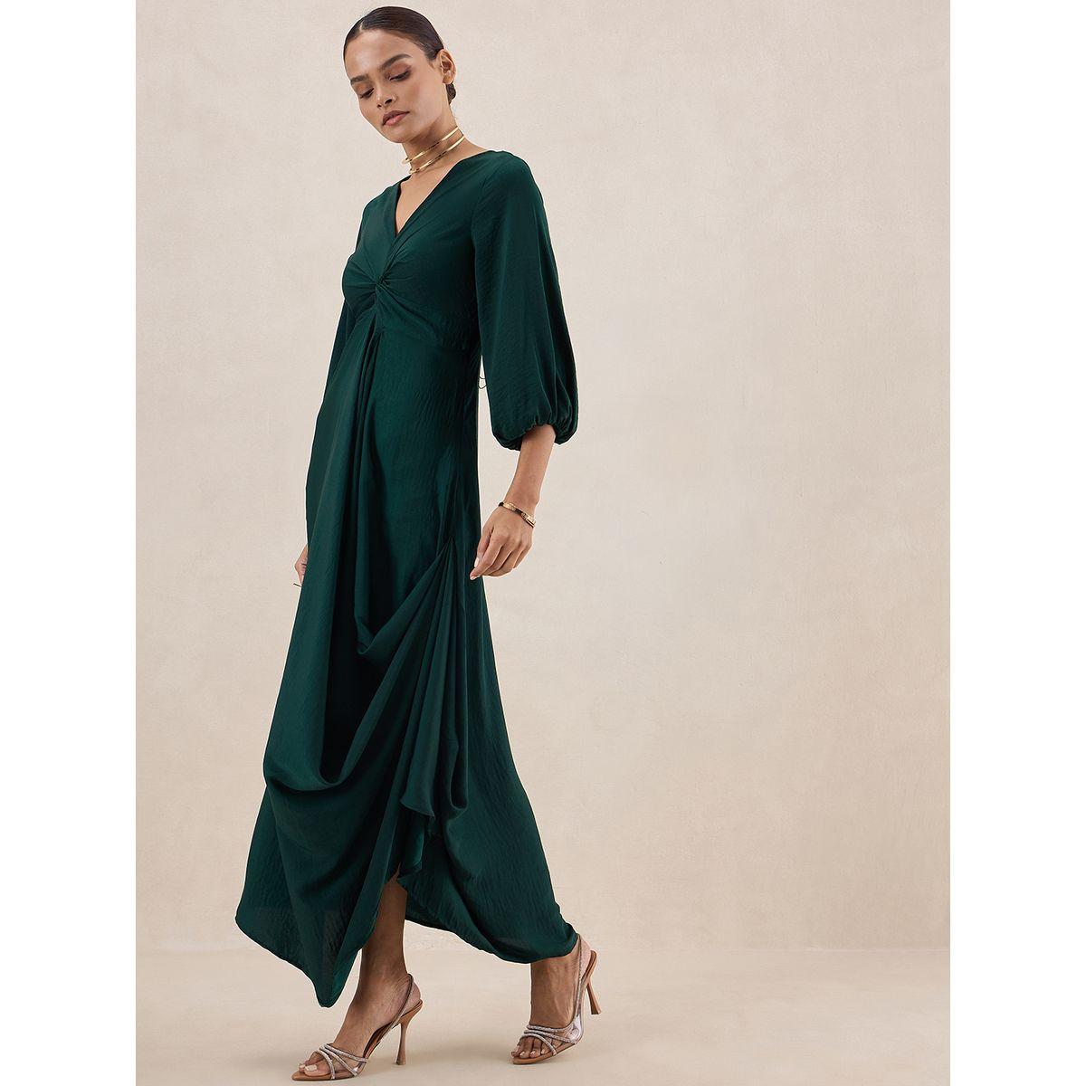 Femmella X Styli  Satin Front Twisted Maxi Dress-women-clothing-dresses-image-3