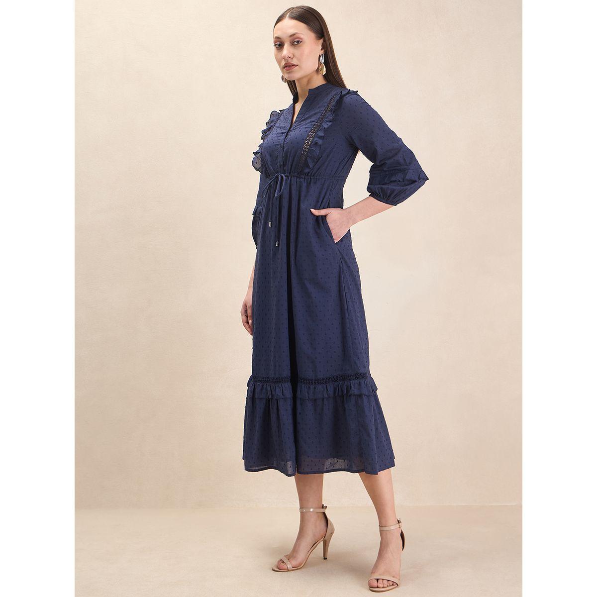 Femmella X Styli  Dobby Drawstring Tiered Maxi Dress-women-clothing-dresses-image-2