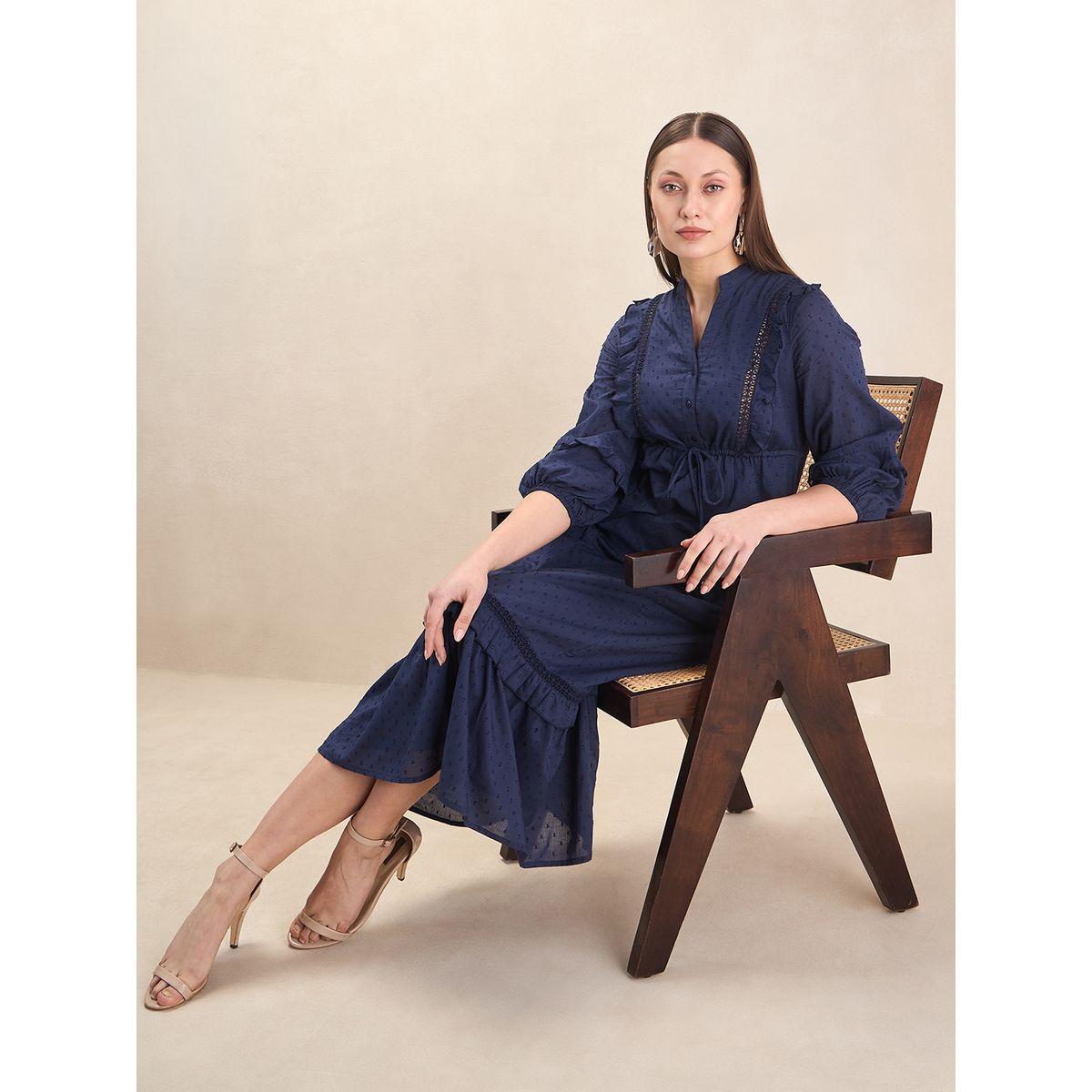 Femmella X Styli  Dobby Drawstring Tiered Maxi Dress-women-clothing-dresses-image-6