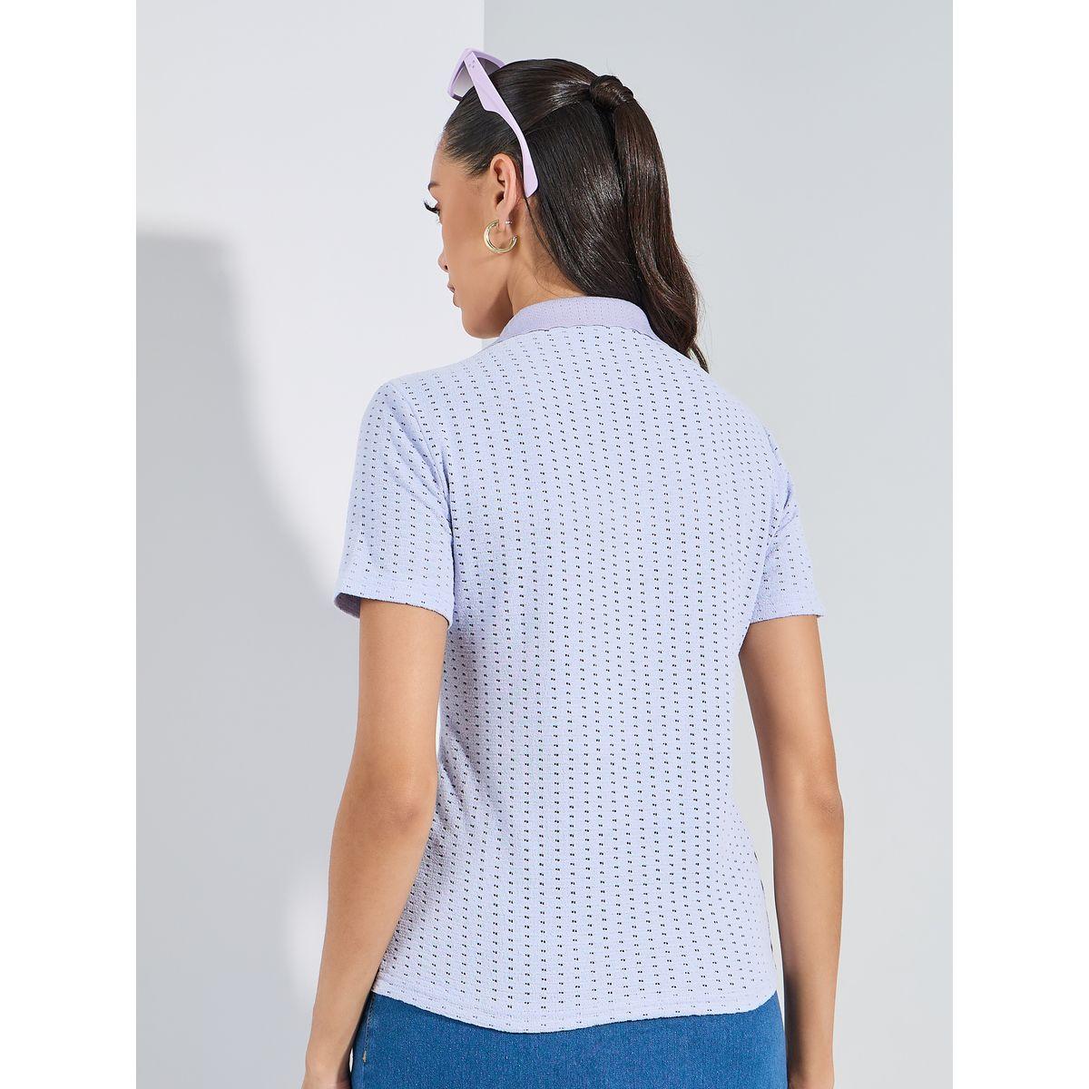 Styli Pointelle Knit Shirt with Scallop Detail-women-clothing-shirtsandblouses-shirts-image-5