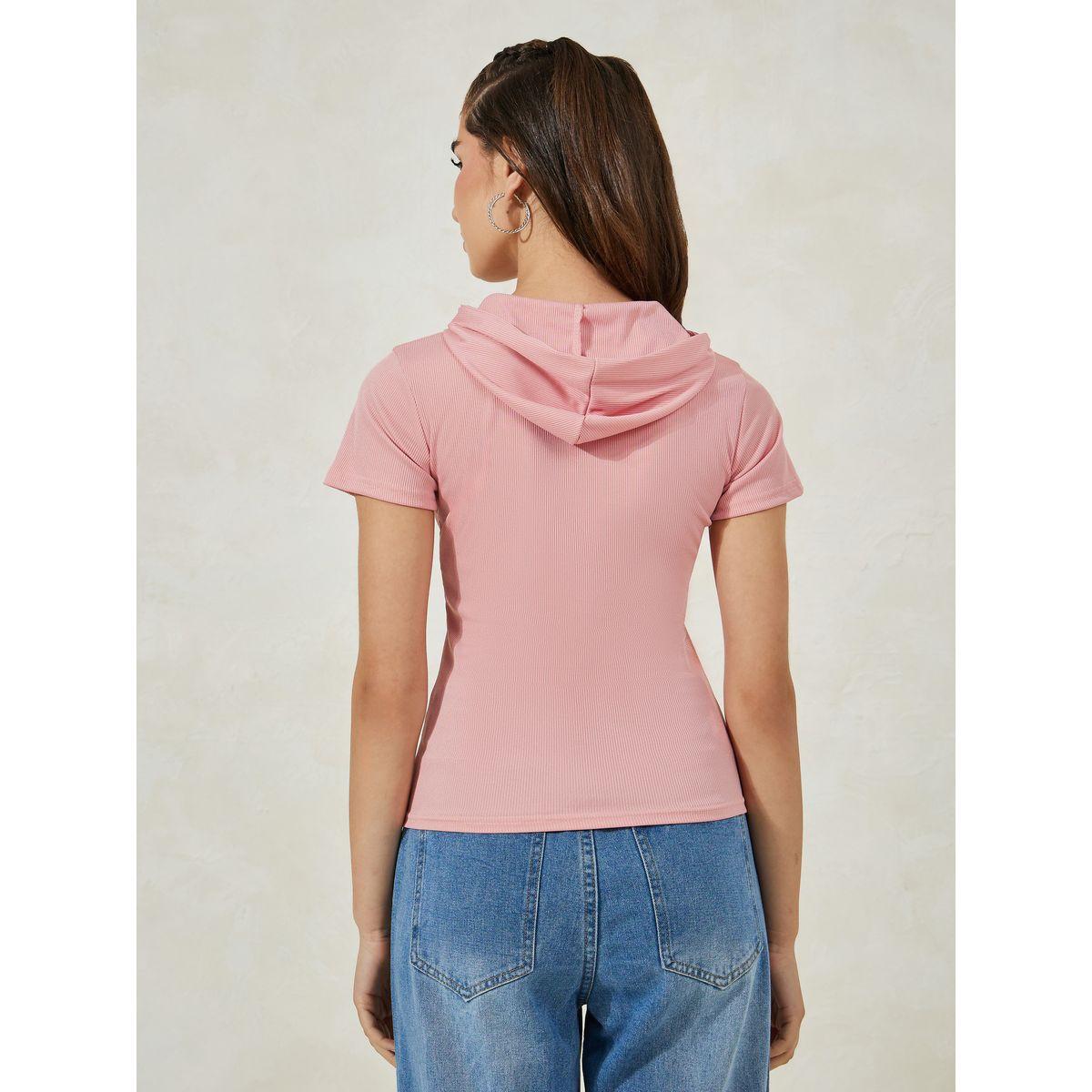 تيشيرت بياقة بولو وتفاصيل مضلعة مع جيوب-women-clothing-tshirts-image-5