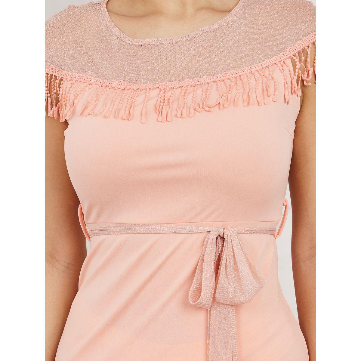 فستان طويل بديكون بتفاصيل شبكية مع اربطة-women-clothing-dresses-image-3