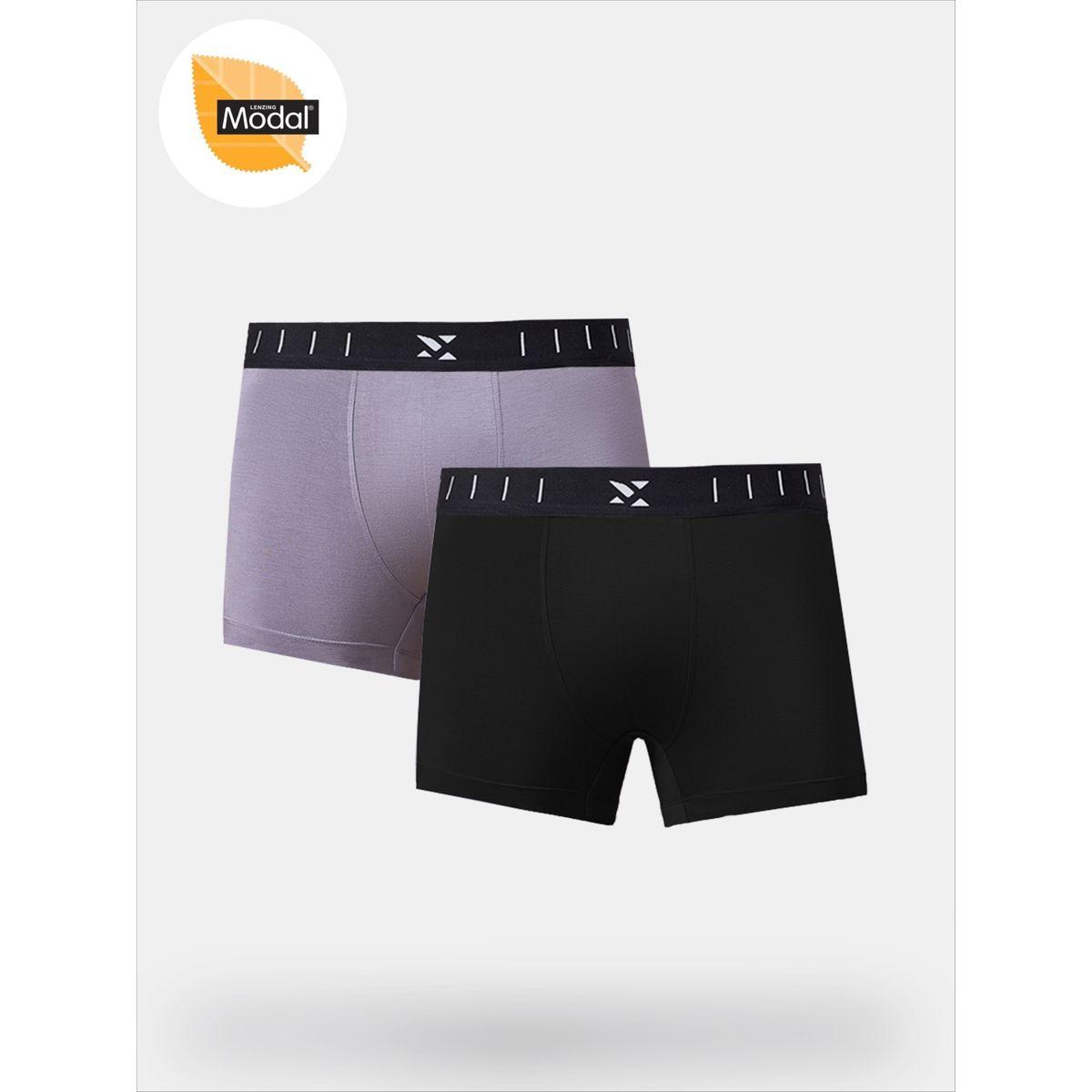 Masch Sports X Styli  Pack of 2 - Solid Trunks with Brand Icon Waistband-men-clothing-innerwear-underwear-image-1