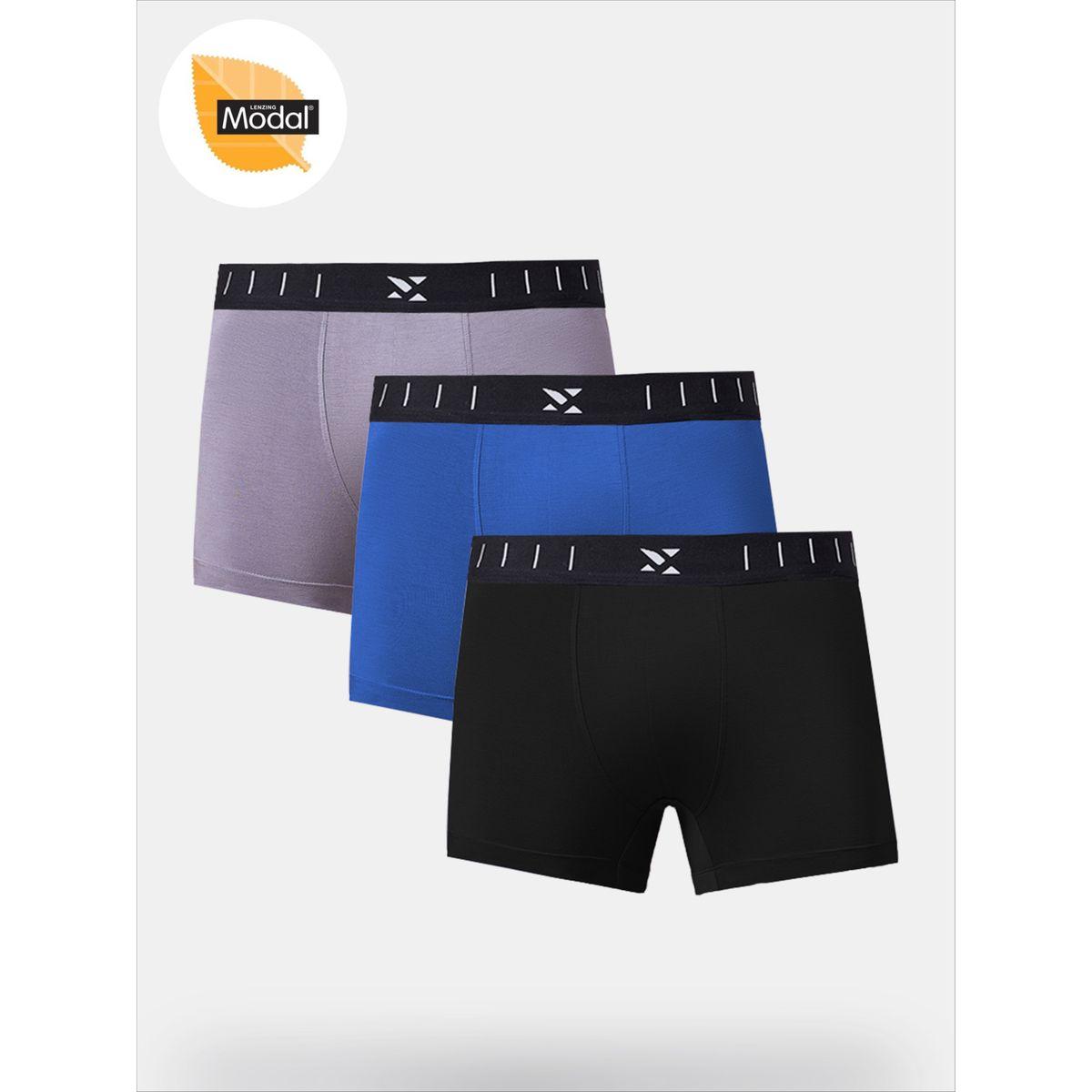 مجموعة من 3 سروال داخلي سادة ماش سبورتس × ستايلي-men-clothing-innerwear-underwear-image-1