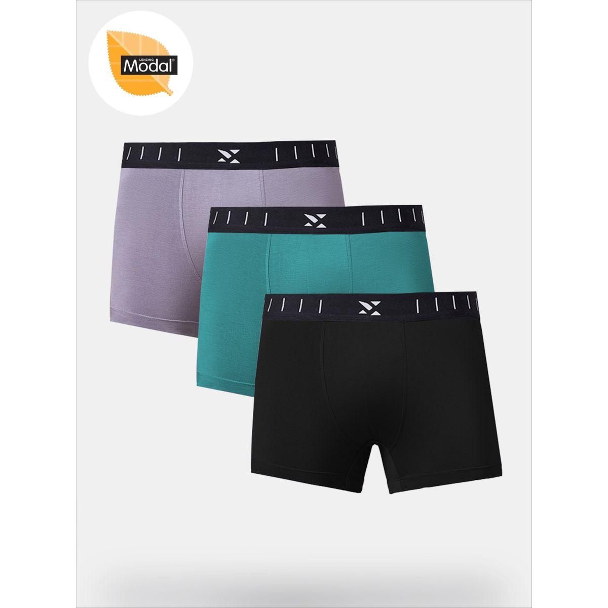 Masch Sports X Styli  Pack of 3 - Solid Trunks with Brand Icon Waistband-men-clothing-innerwear-underwear-image-1