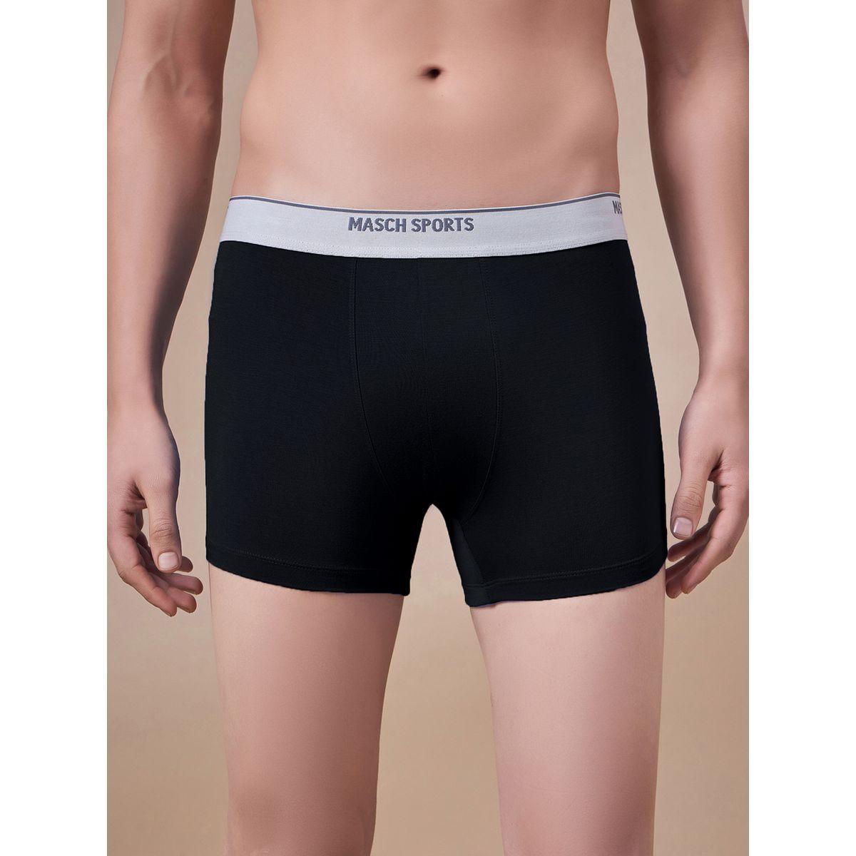 Masch Sports X Styli  Pack of 3 - Solid Trunks with Brand Text Waistband-men-clothing-innerwear-underwear-image-2