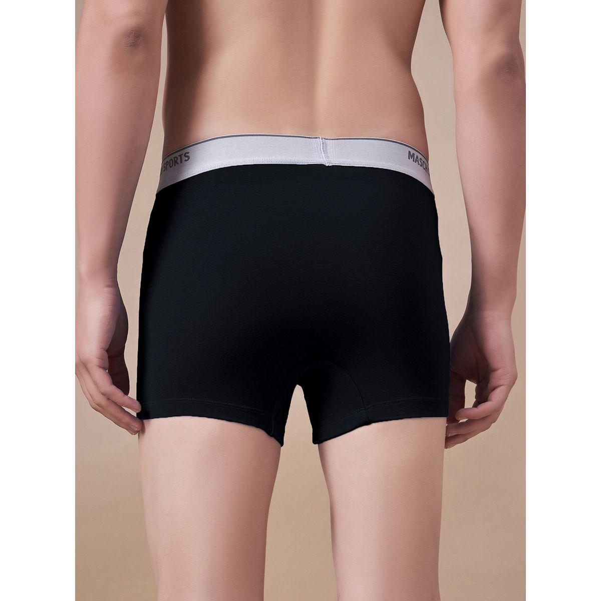 Masch Sports X Styli  Pack of 3 - Solid Trunks with Brand Text Waistband-men-clothing-innerwear-underwear-image-3