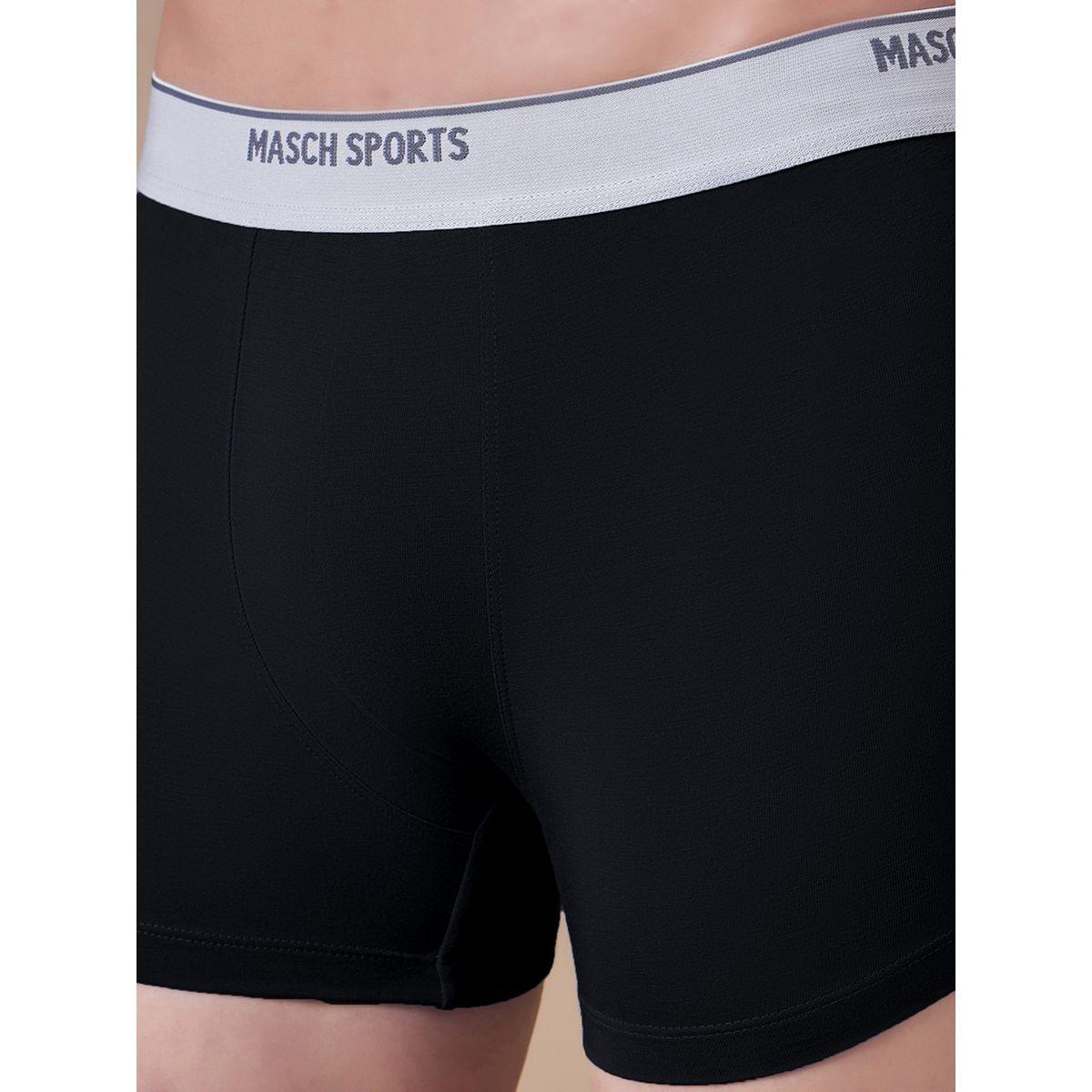 Masch Sports X Styli  Pack of 3 - Solid Trunks with Brand Text Waistband-men-clothing-innerwear-underwear-image-5