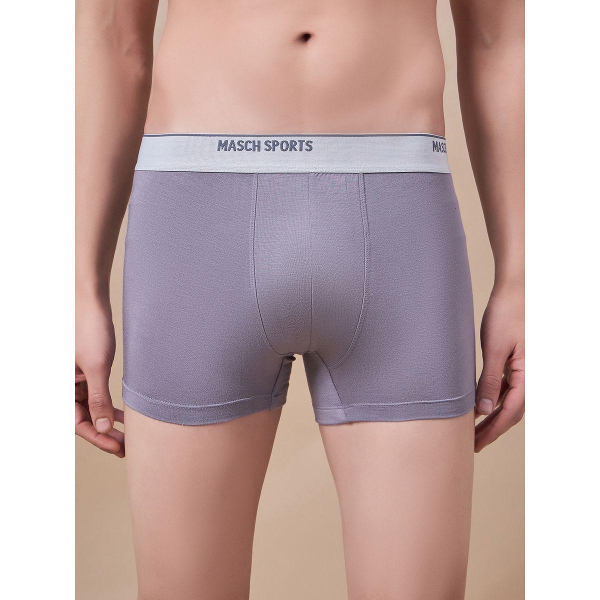 Masch Sports X Styli  Pack of 3 - Solid Trunks with Brand Text Waistband-men-clothing-innerwear-underwear-image-2