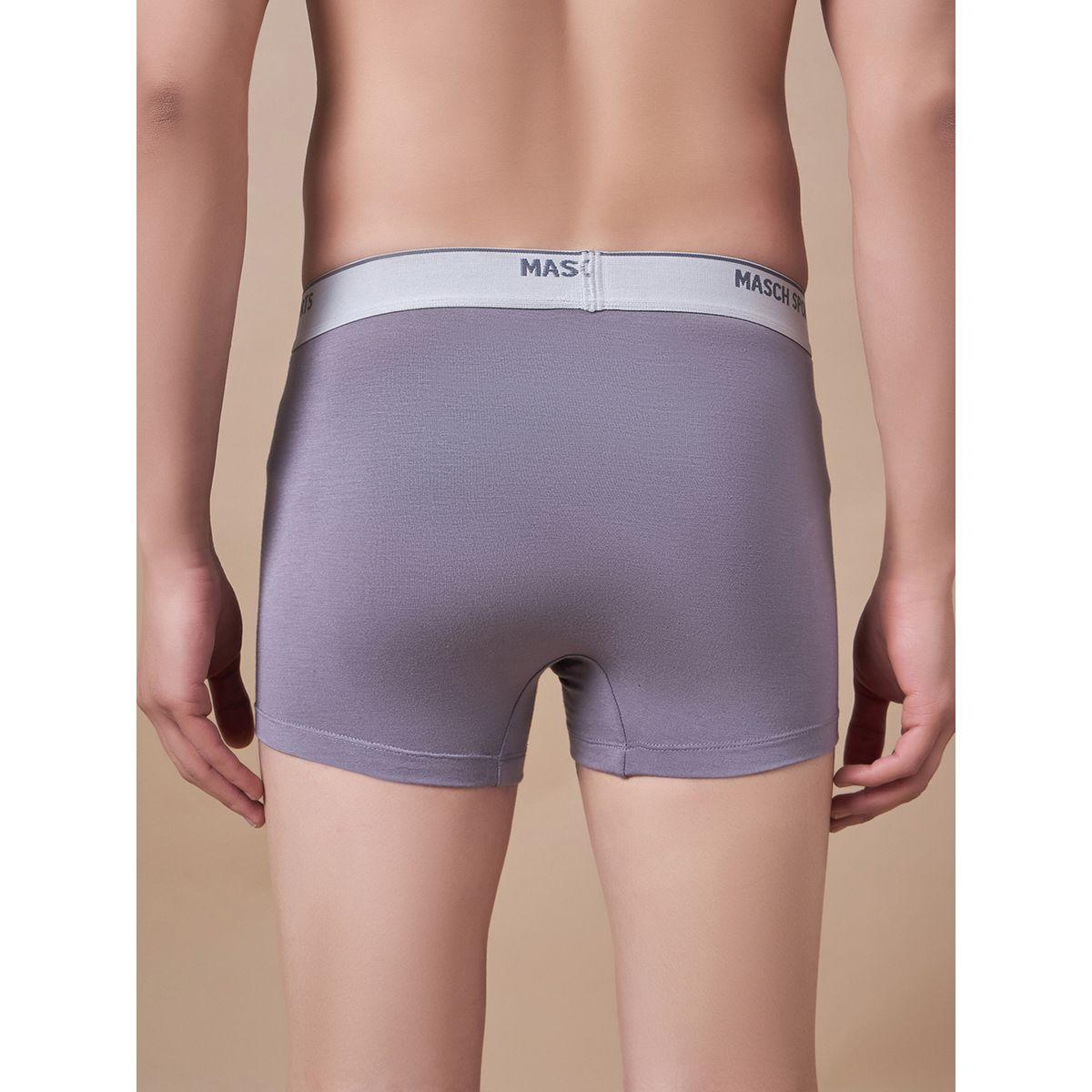Masch Sports X Styli  Pack of 3 - Solid Trunks with Brand Text Waistband-men-clothing-innerwear-underwear-image-3