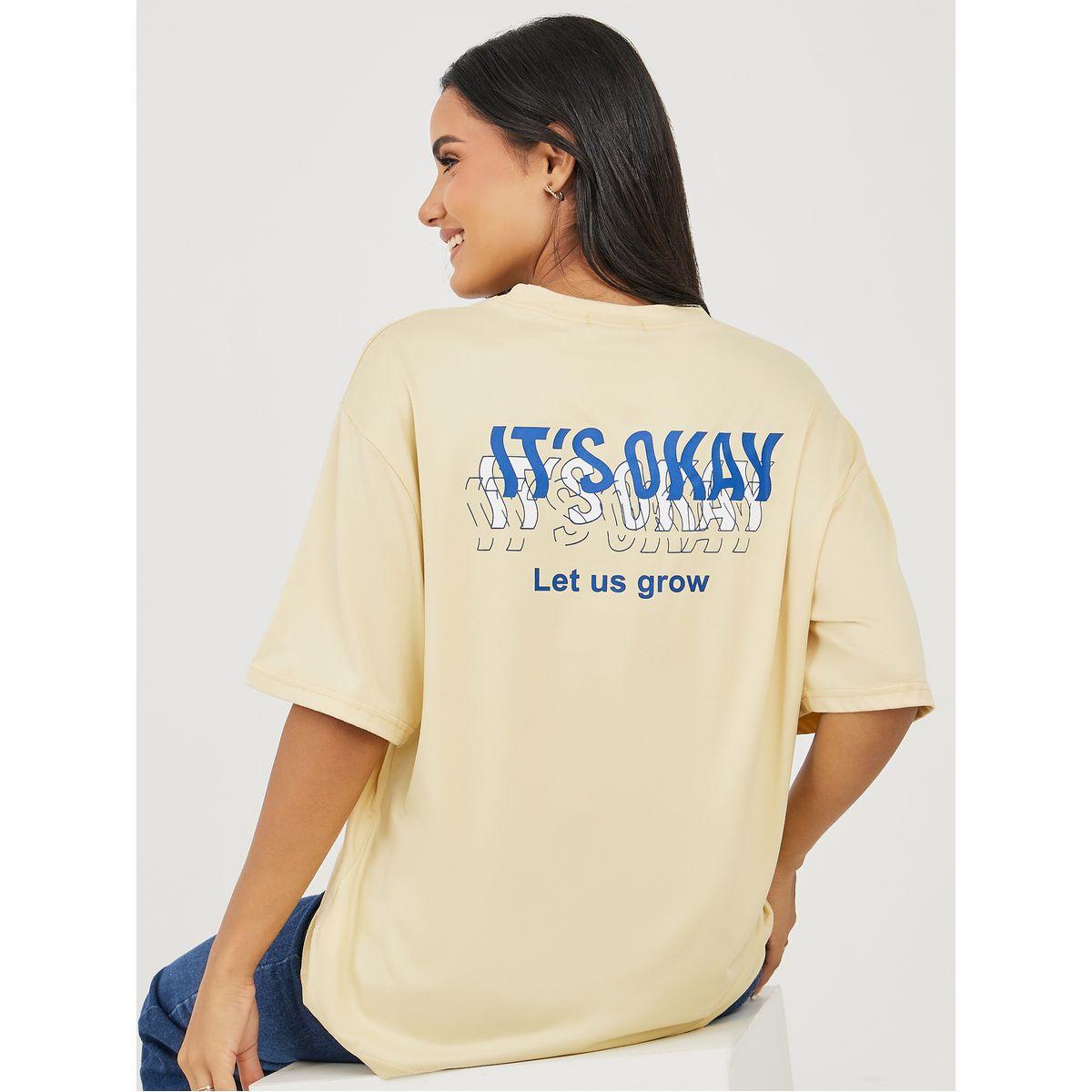 Styli Oversized It's Okay Slogan Print Longline T-Shirt-women-clothing-tshirts-image-1