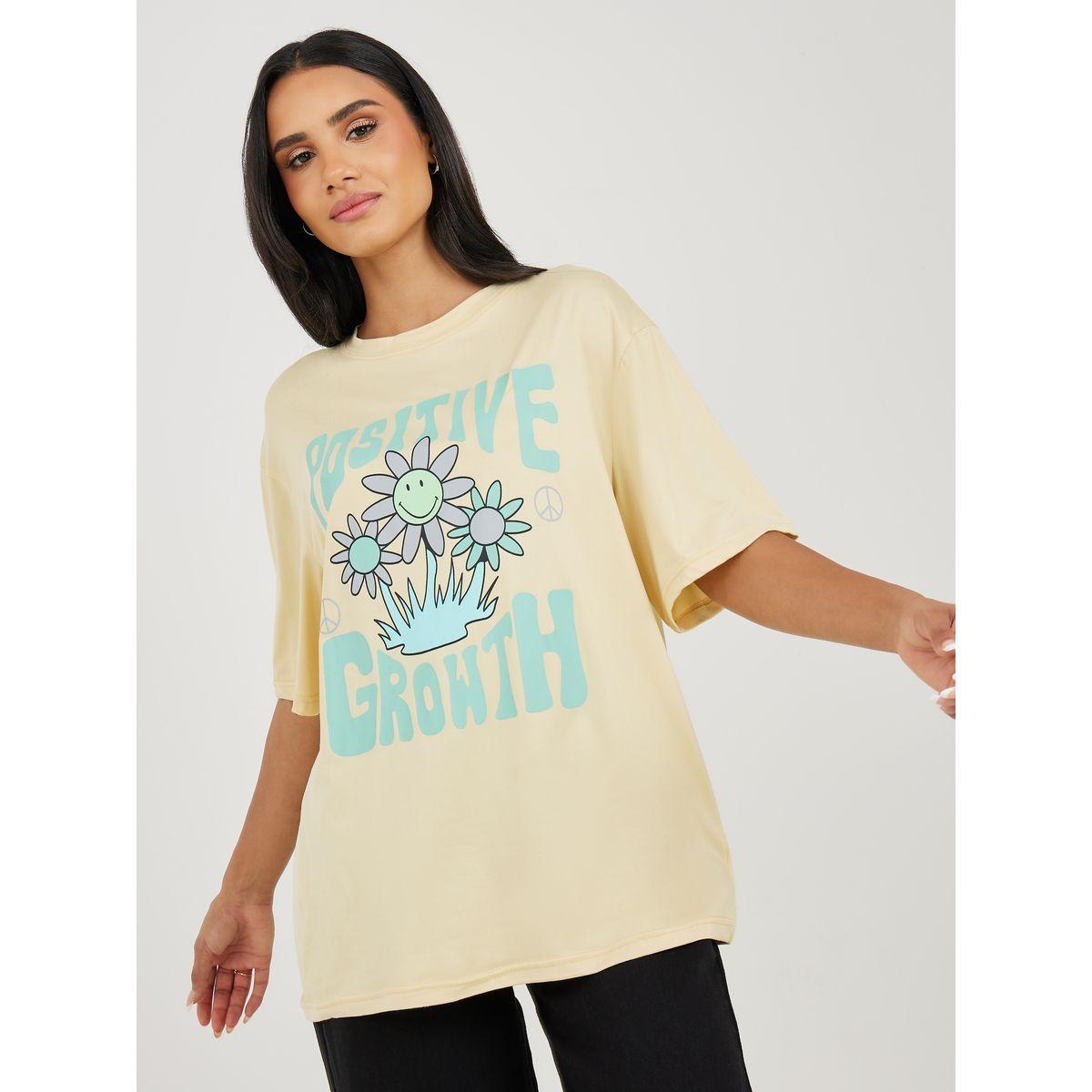 Styli Oversized Positive Growth Graphic Print T-Shirt-women-clothing-tshirts-image-1