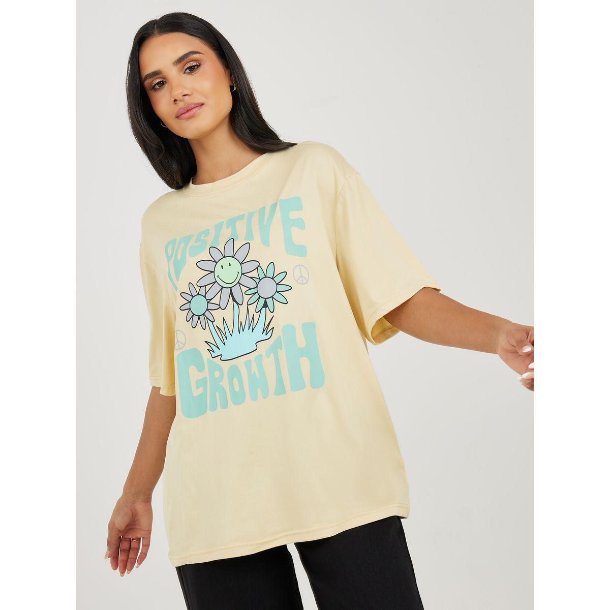 Styli Oversized Positive Growth Graphic Print T-Shirt-women-clothing-tshirts-image-3