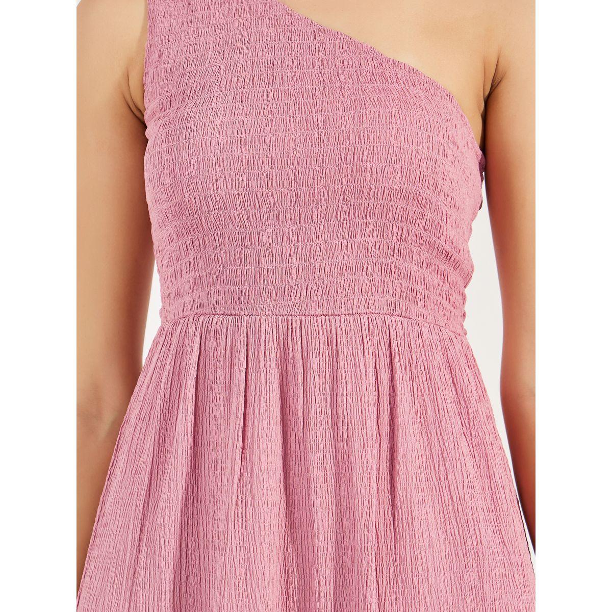 فستان طويل بكتف واحد مع كسرات-women-clothing-dresses-image-3