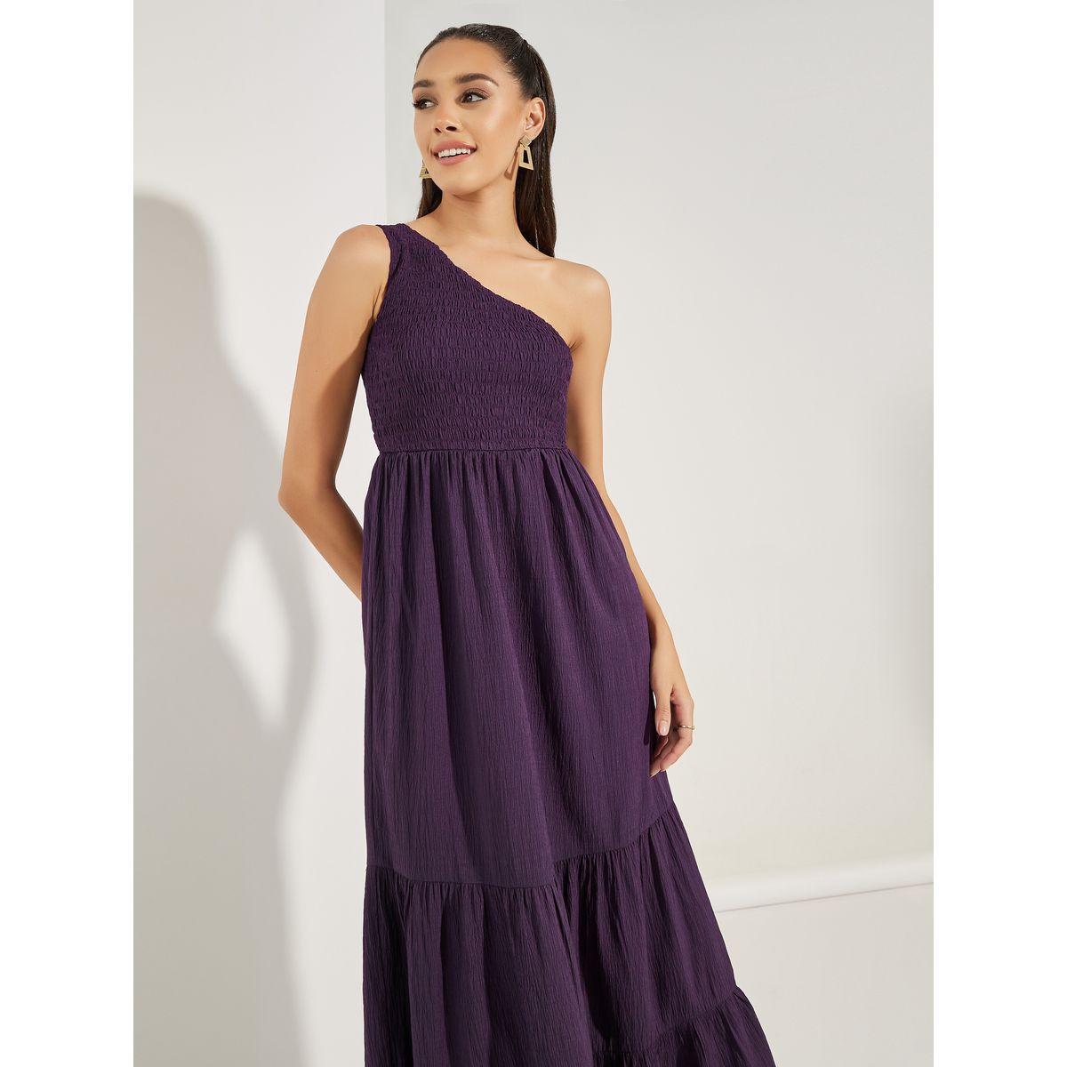فستان طويل بكتف واحد مع كسرات-women-clothing-dresses-image-2