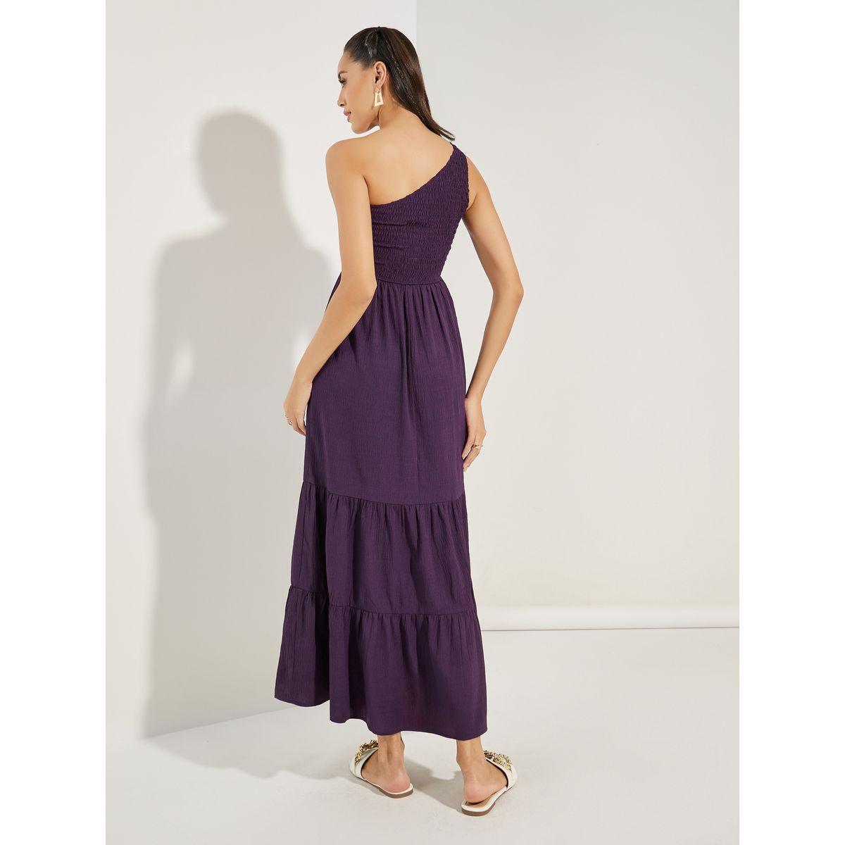 Styli Shirred One Shoulder Tiered Maxi Dress-women-clothing-dresses-image-4