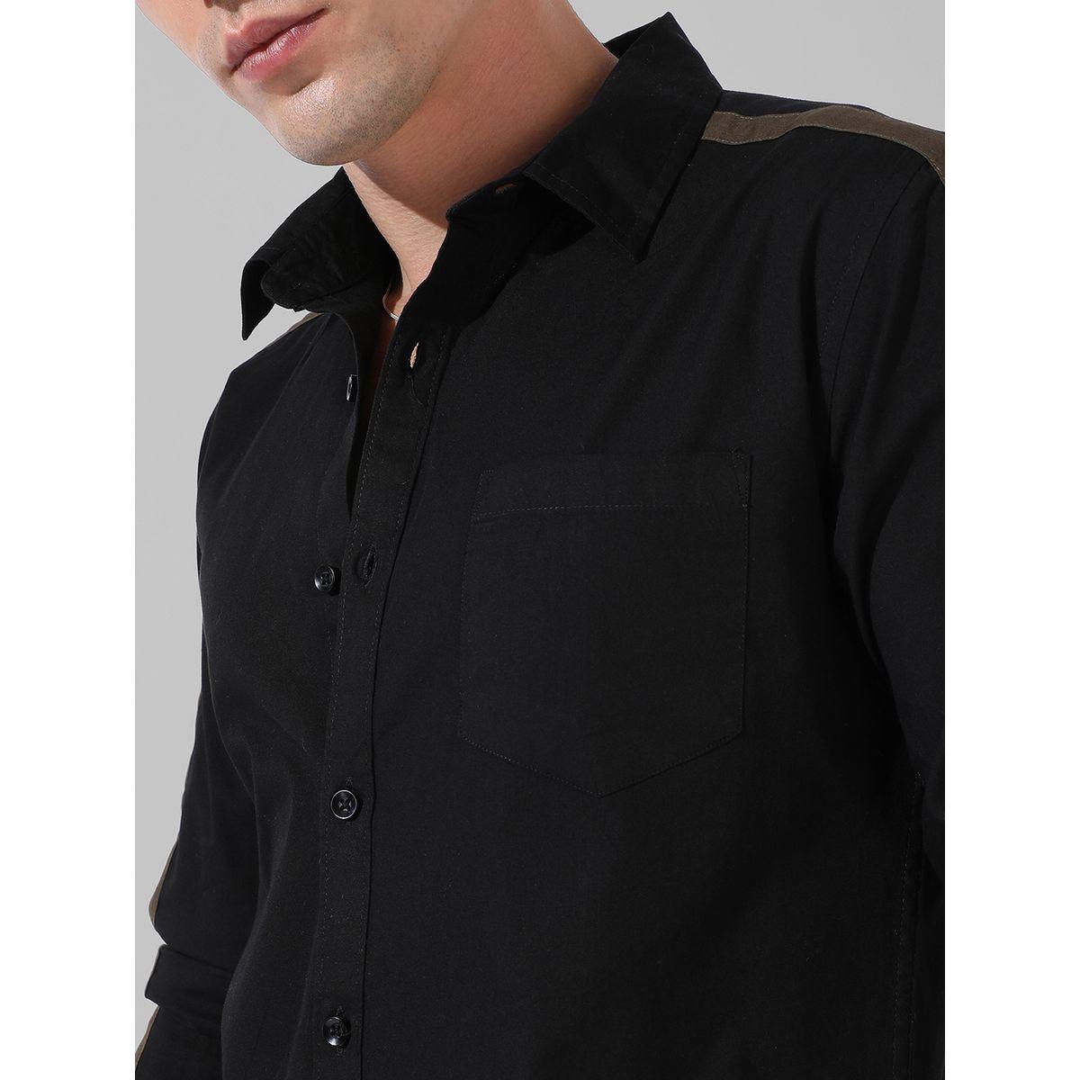 قميص بقصة سليم فت وتفاصيل مُتباينة كامبوس سوترا × ستايلي-men-clothing-shirts-image-2