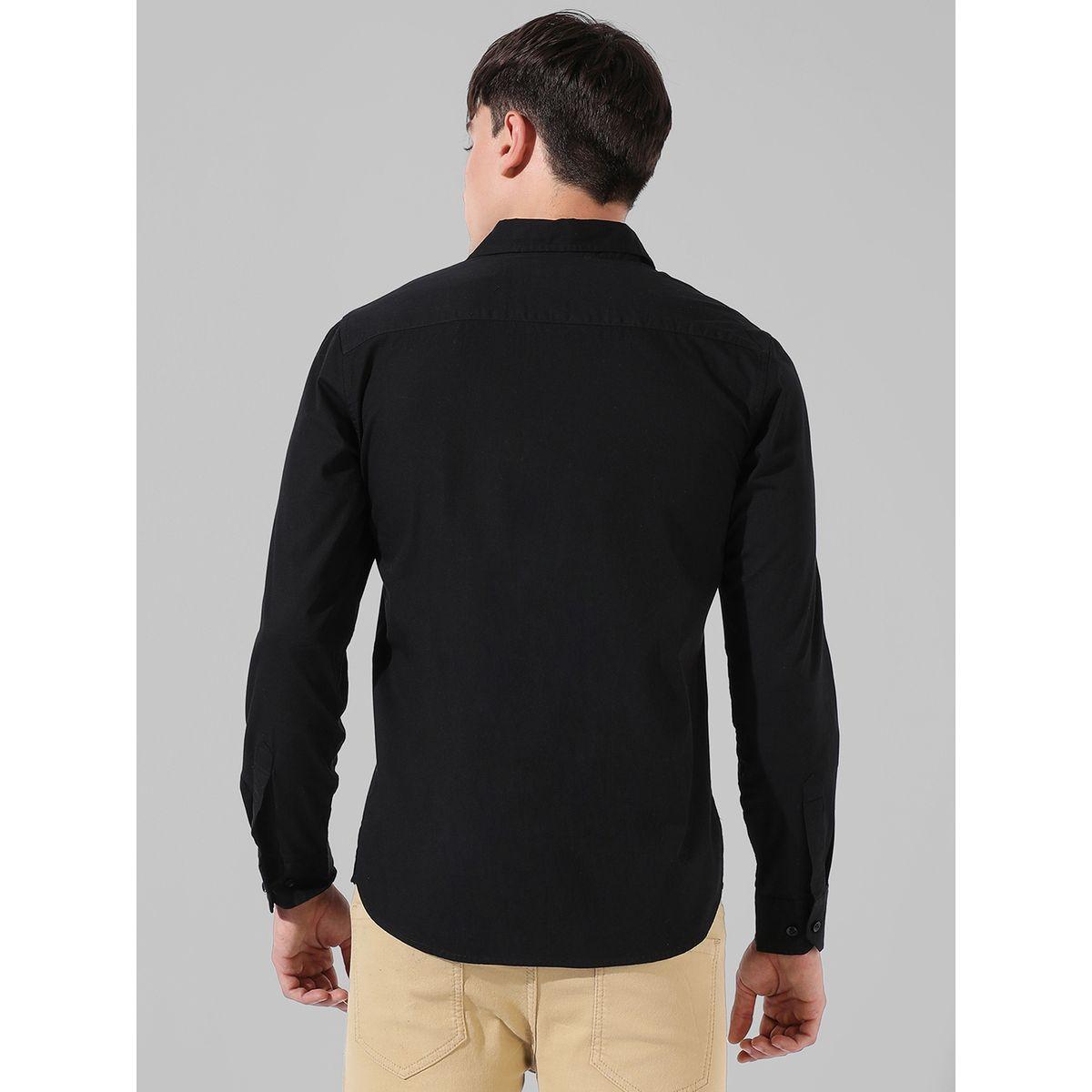 قميص بقصة سليم فت وتفاصيل مُتباينة كامبوس سوترا × ستايلي-men-clothing-shirts-image-4