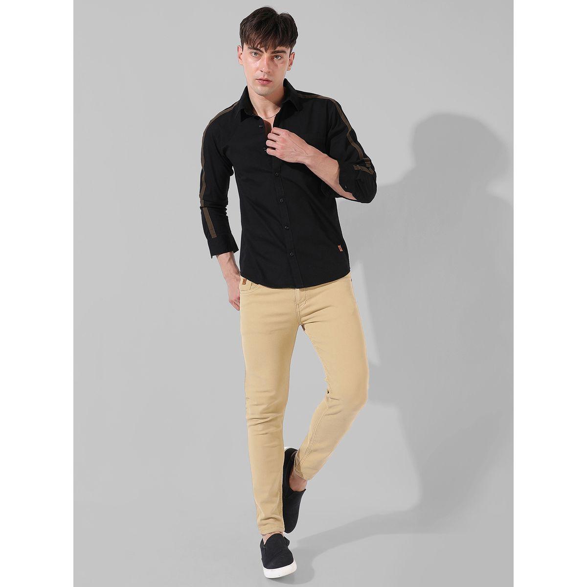 قميص بقصة سليم فت وتفاصيل مُتباينة كامبوس سوترا × ستايلي-men-clothing-shirts-image-5