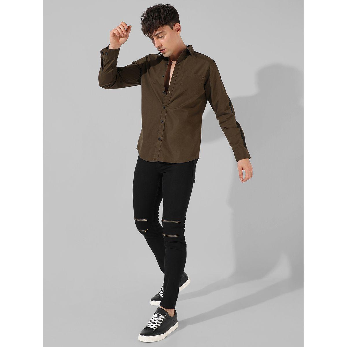 قميص بقصة سليم فت وتفاصيل مُتباينة كامبوس سوترا × ستايلي-men-clothing-shirts-image-5