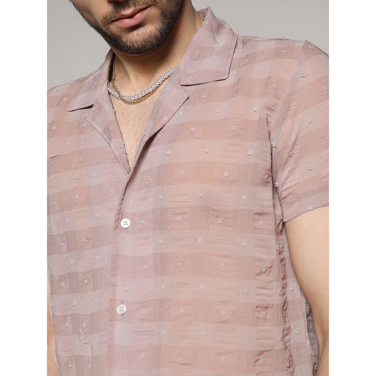 Campus Sutra X Styli  Self Design Buffalo Check Shirt-men-clothing-shirts-image-2