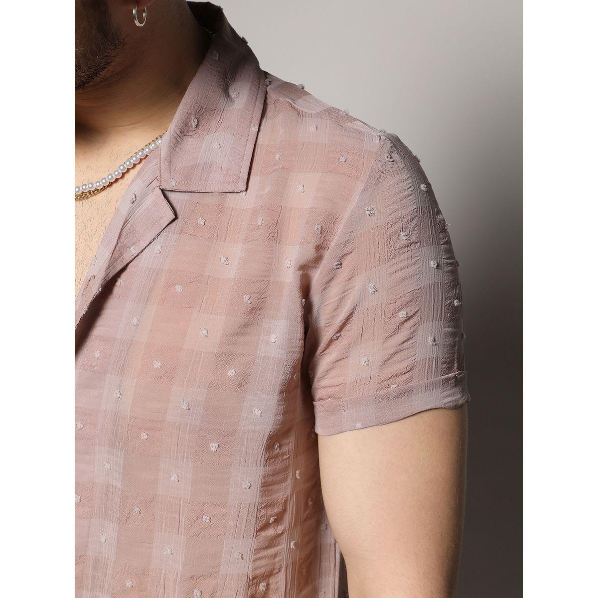 Campus Sutra X Styli  Self Design Buffalo Check Shirt-men-clothing-shirts-image-3