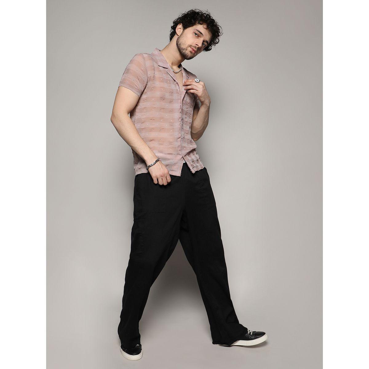 Campus Sutra X Styli  Self Design Buffalo Check Shirt-men-clothing-shirts-image-5