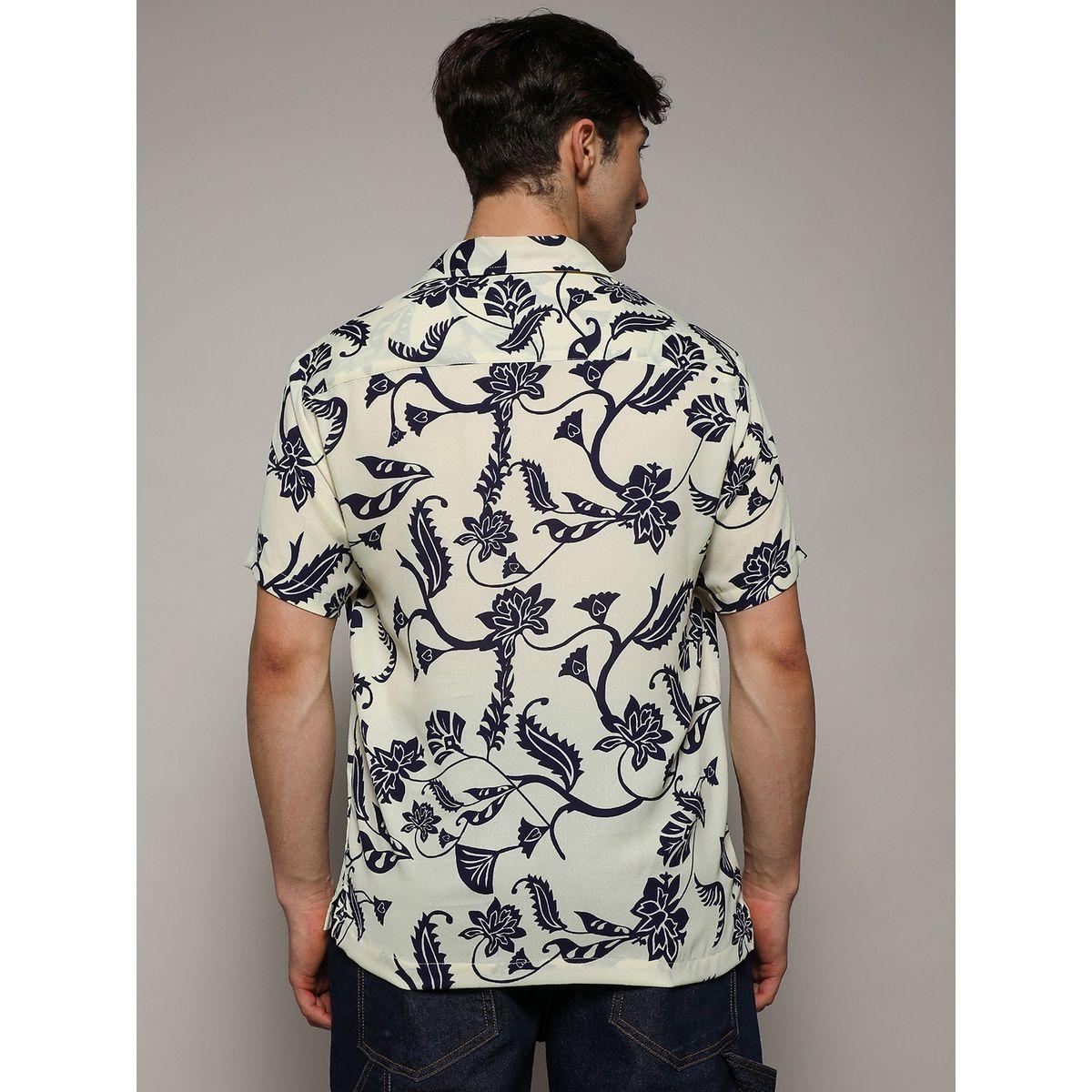 Campus Sutra X Styli  Floral Print Buttoned Shirt-men-clothing-shirts-image-3