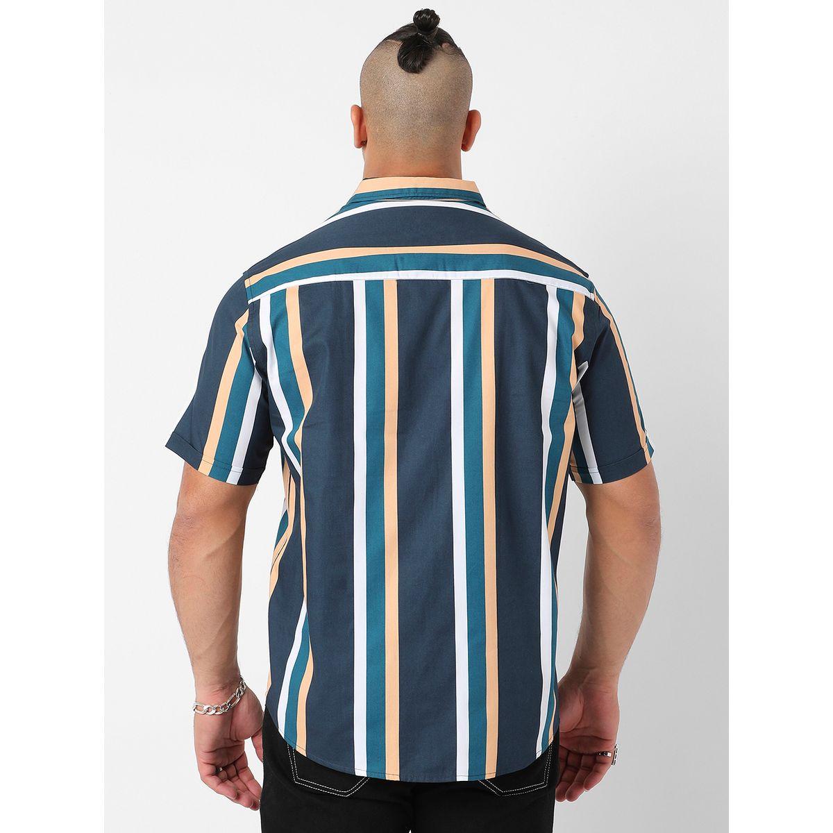قميص مخطط بمقاس كبير وقصة عادية إنستافاب بلس × ستايلي-men-clothing-tshirtsandpolos-tshirts-image-4