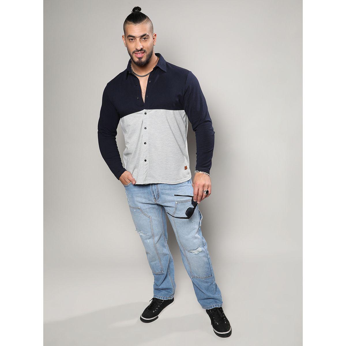Instafab Plus X Styli  Colorblock Regular Fit Casual Shirt-men-clothing-tshirtsandpolos-tshirts-image-4