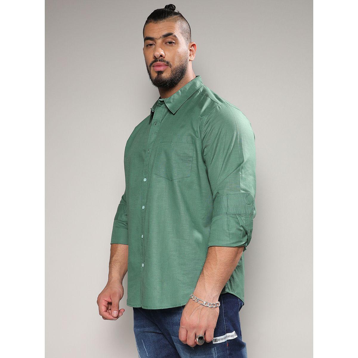Instafab Plus X Styli  Classic Cotton Regular Fit Shirt-men-clothing-tshirtsandpolos-tshirts-image-1